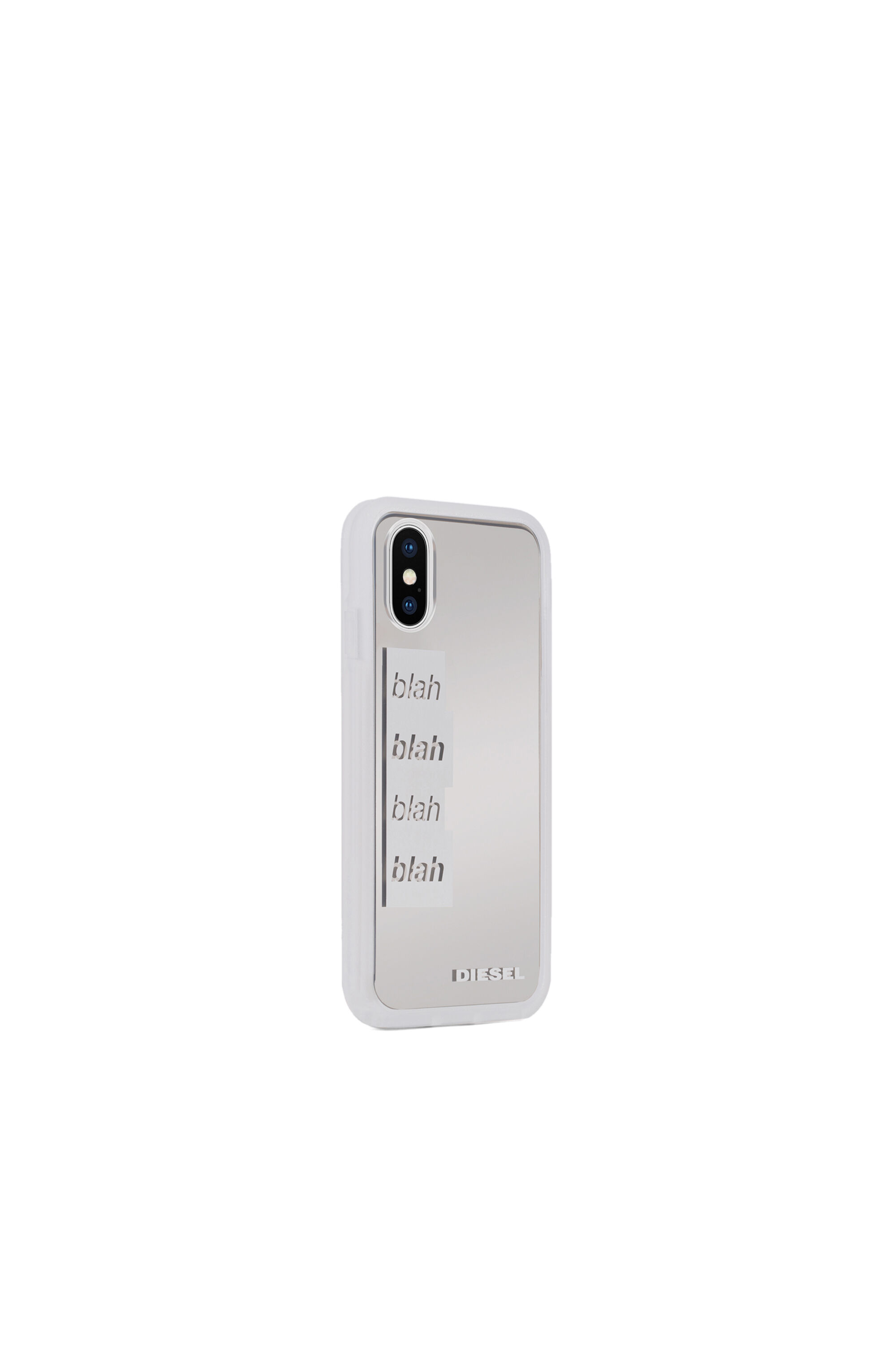 Diesel - BLAH BLAH BLAH IPHONE X CASE, Coque en résine transparente, iPhone X Femme in Blanc - 4