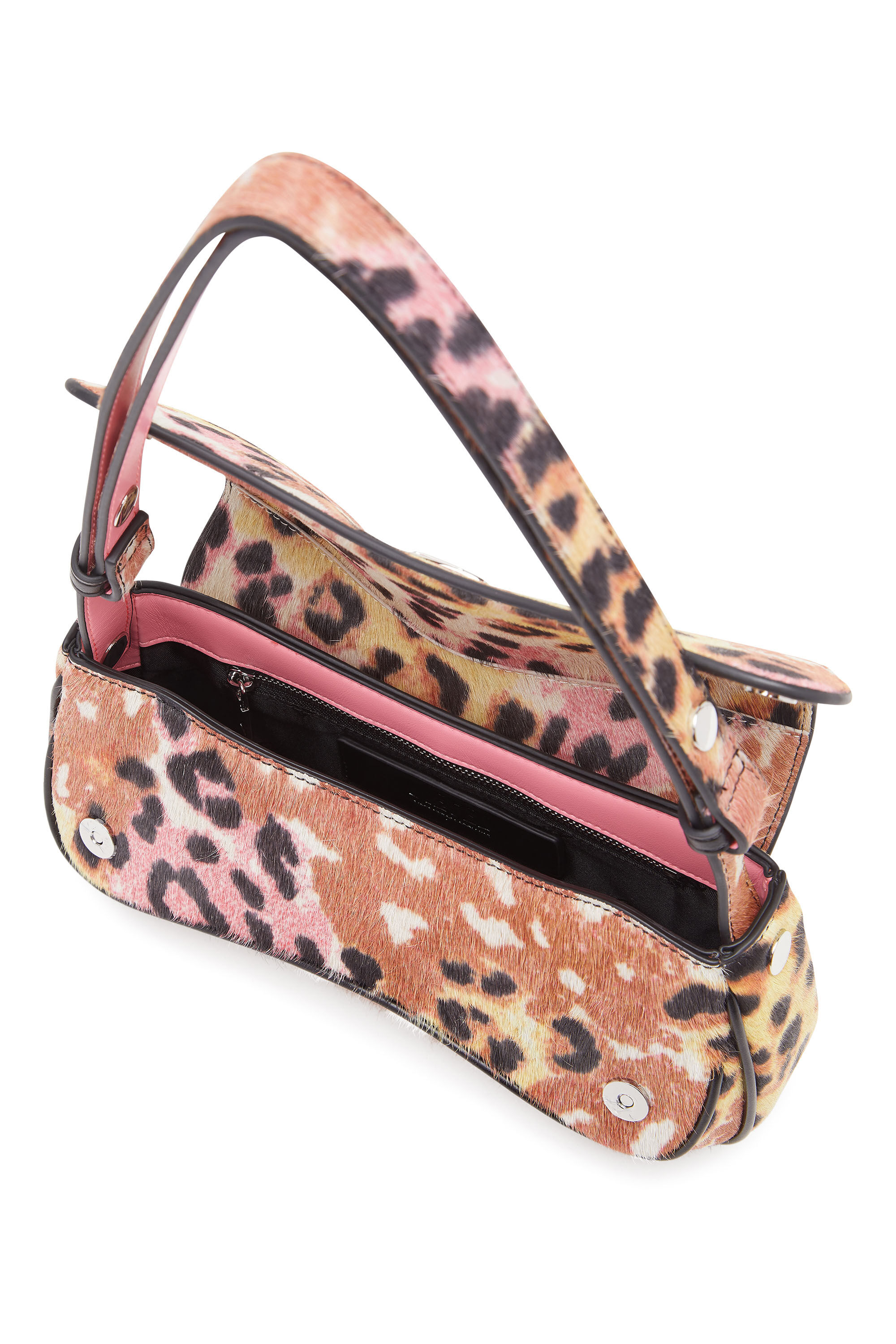 Diesel - PLAY CLUTCH, Female's Play-Clutch in leopard-print calf hair in Brown - 2