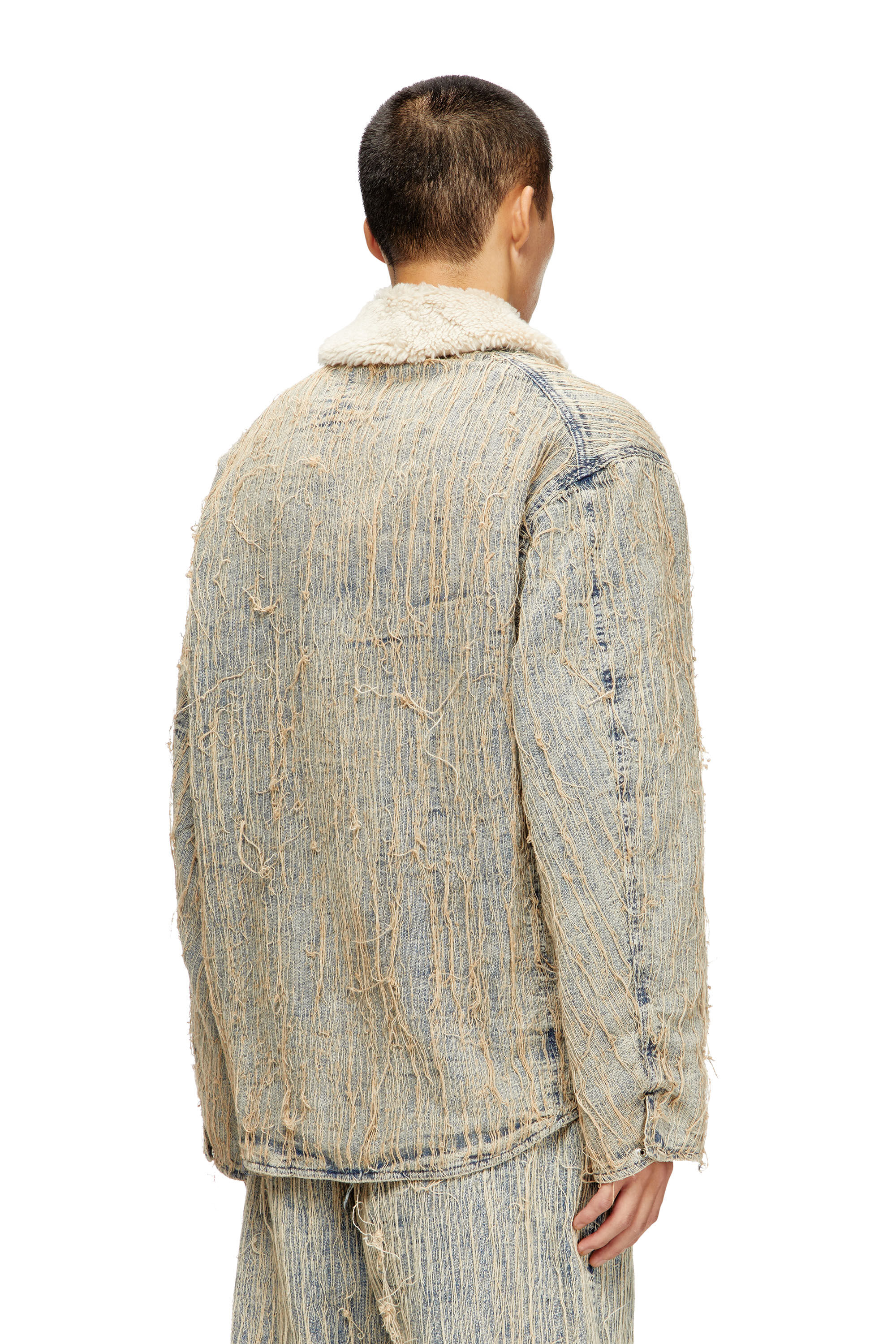 Diesel - D-IVAR-S, Male's Jacket in floating-thread jacquard denim in Light Blue - 5