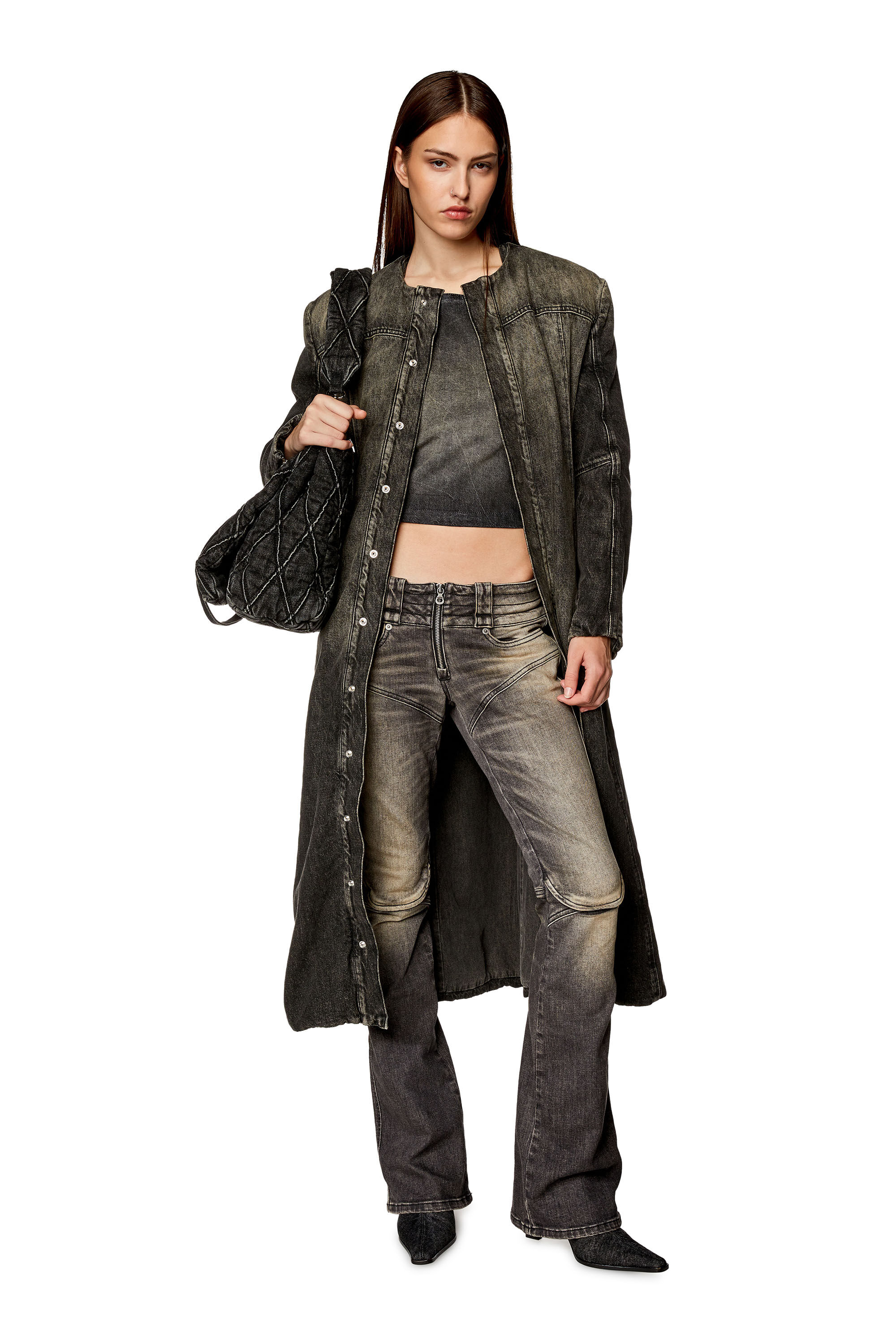 Diesel - Woman's Bootcut Jeans Belthy 0JGAL, Black/Dark grey - 1