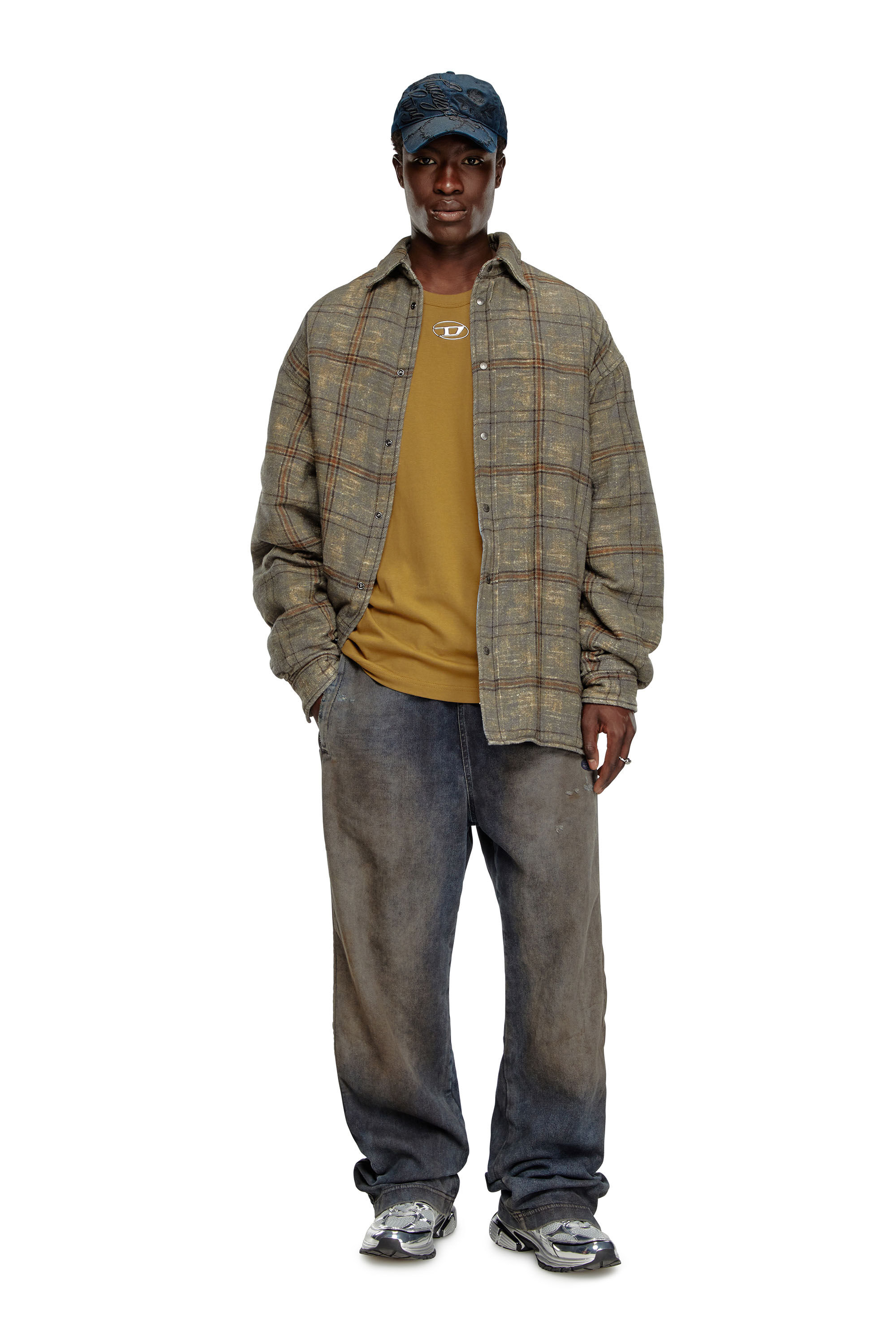 Diesel - T-BISCO-OD, Débardeur avec Oval D moulé par injection Homme in Marron - 1