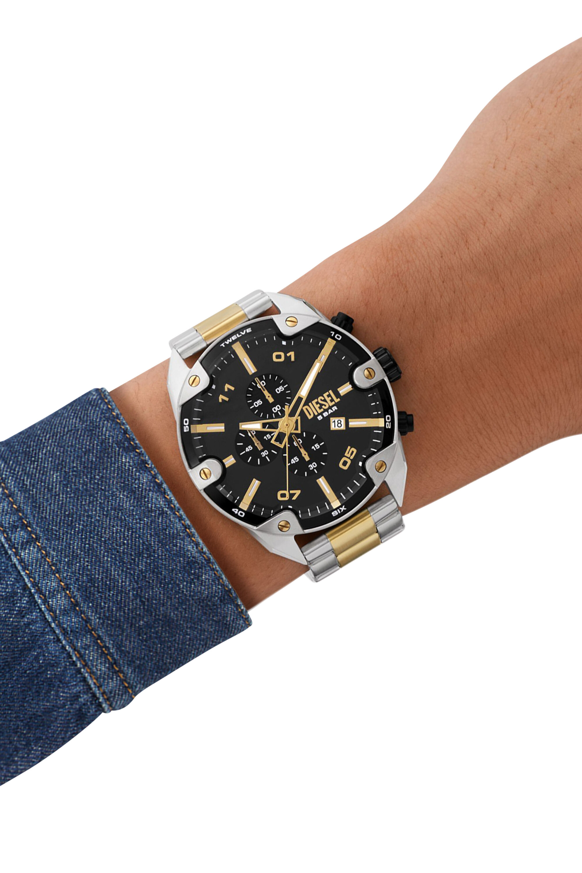 Men's Spiked Stainless Steel Watch | Silver | Diesel