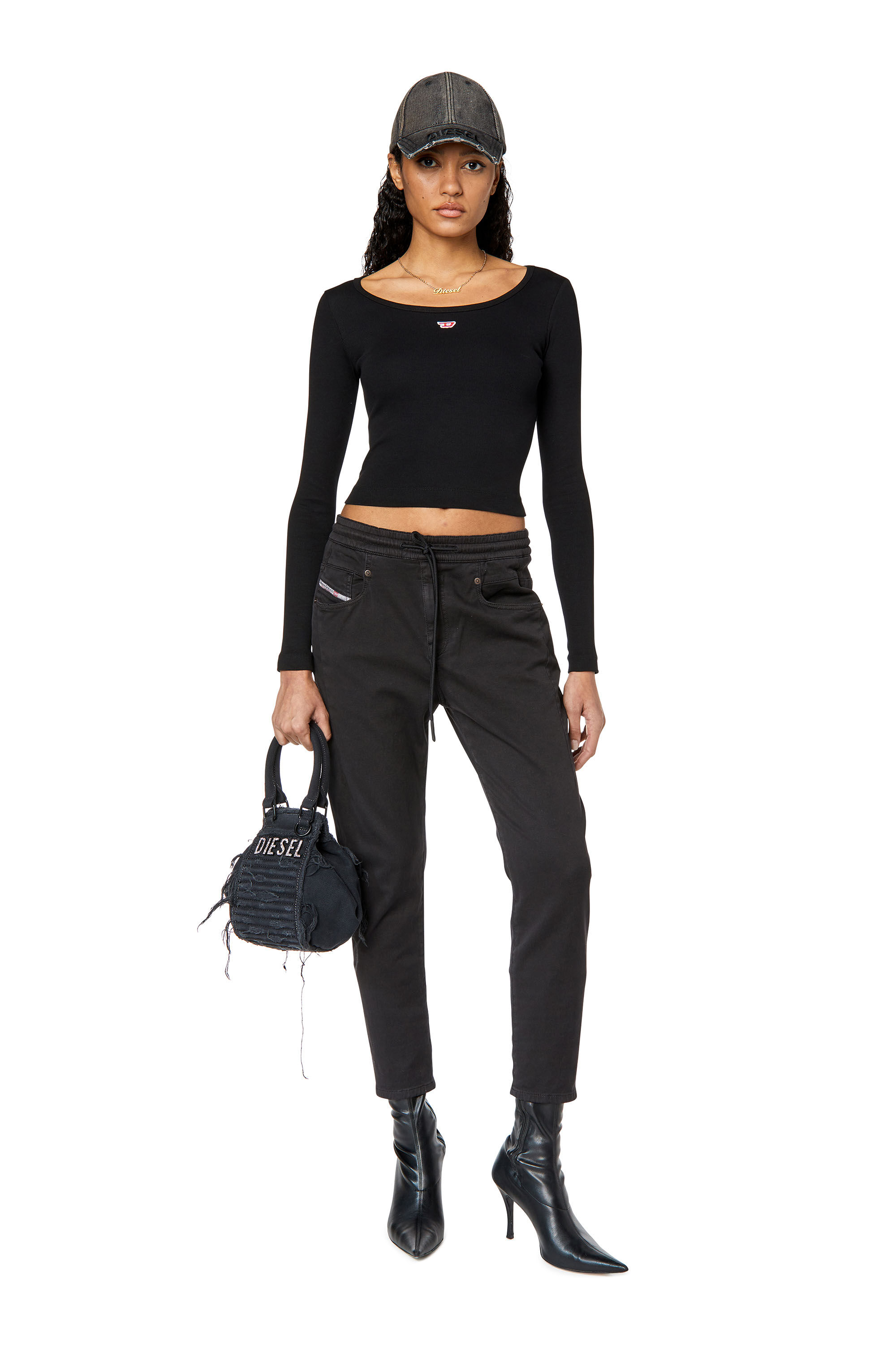 Boyfriend 2041 D-Fayza Joggjeans® 068DY, Black/Dark Grey