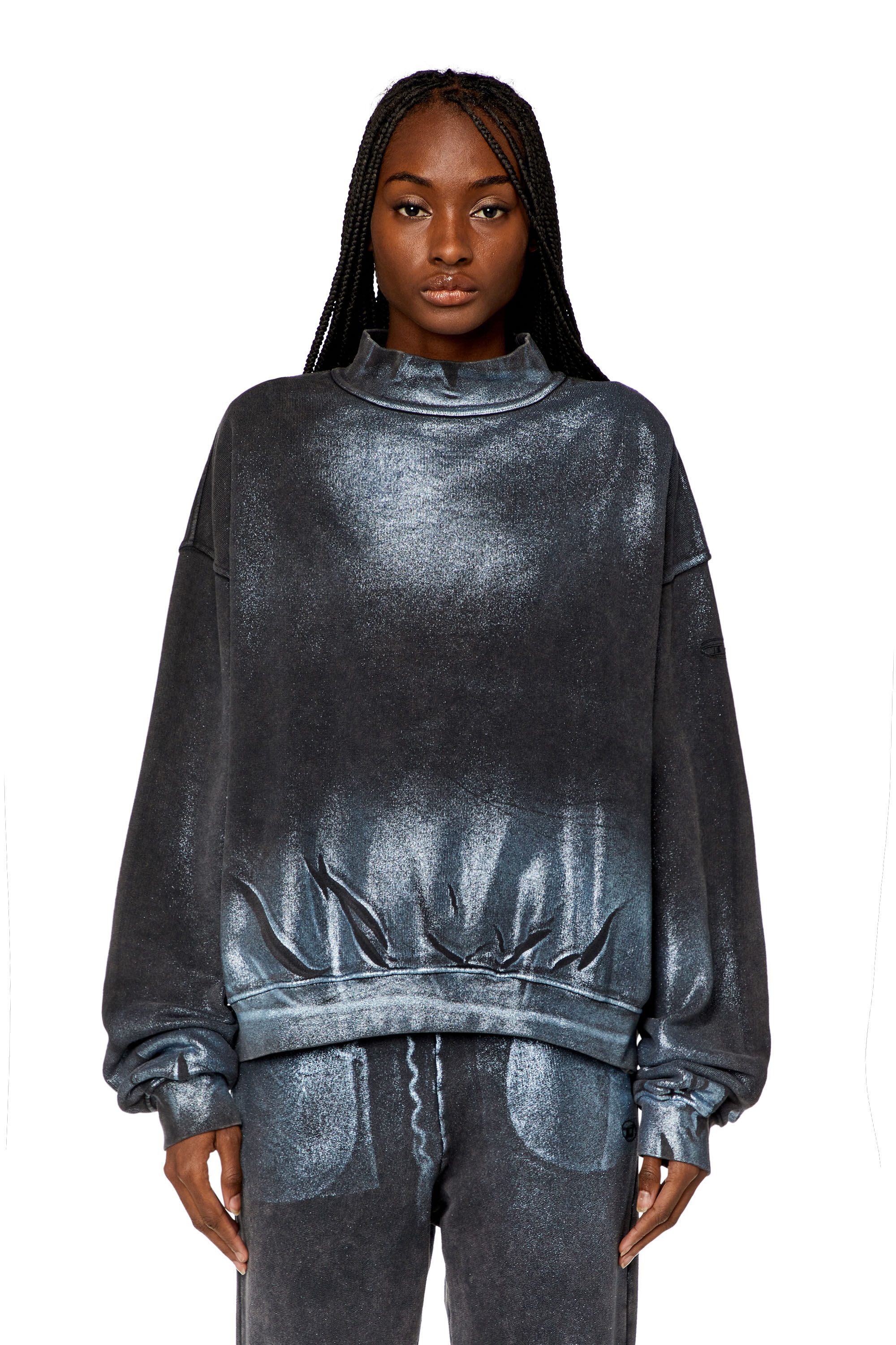 Women's Faded metallic sweatshirt | Multicolor | Diesel {{Country}}