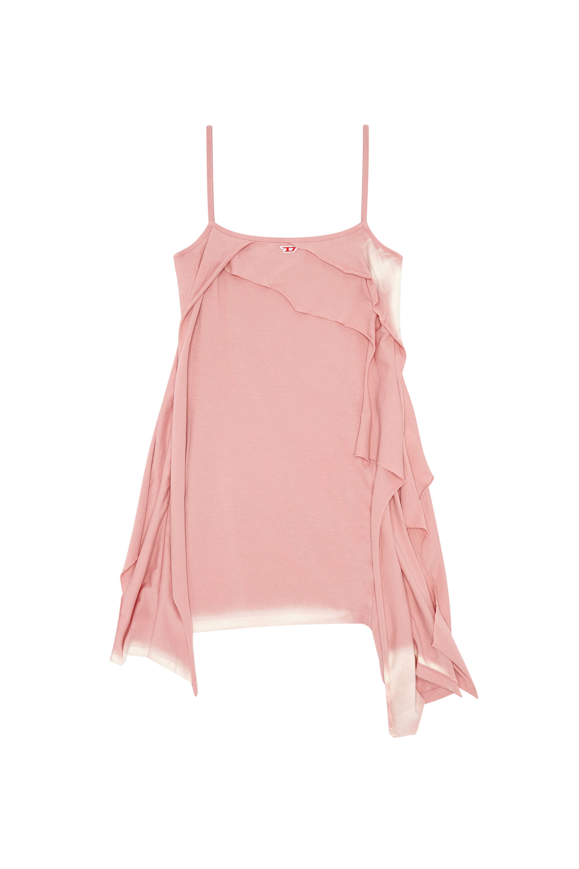 Women's Short dress with destroyed peel-off effect | Pink | Diesel