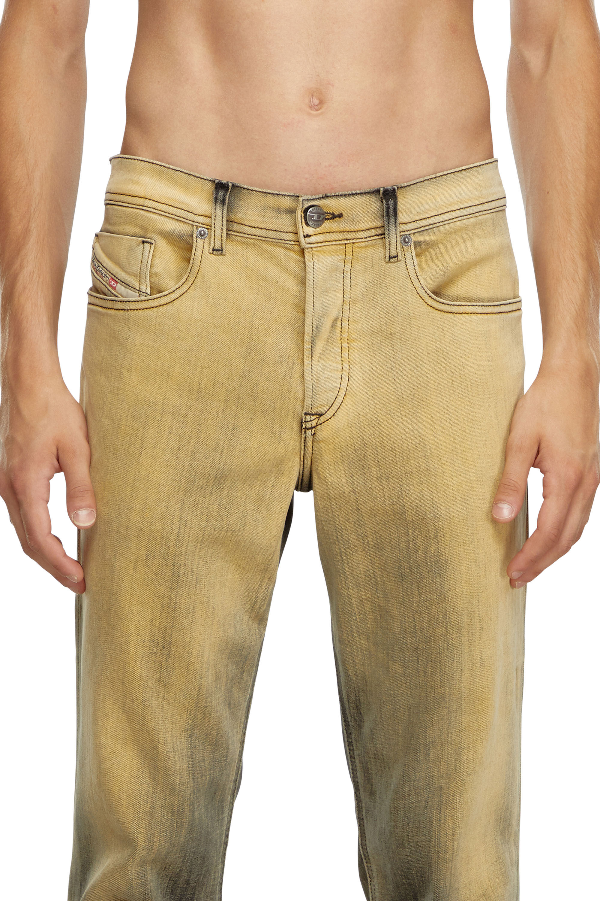 Diesel - Male's Regular Jeans 2023 D-Finitive 09J85, Black/Yellow - 5