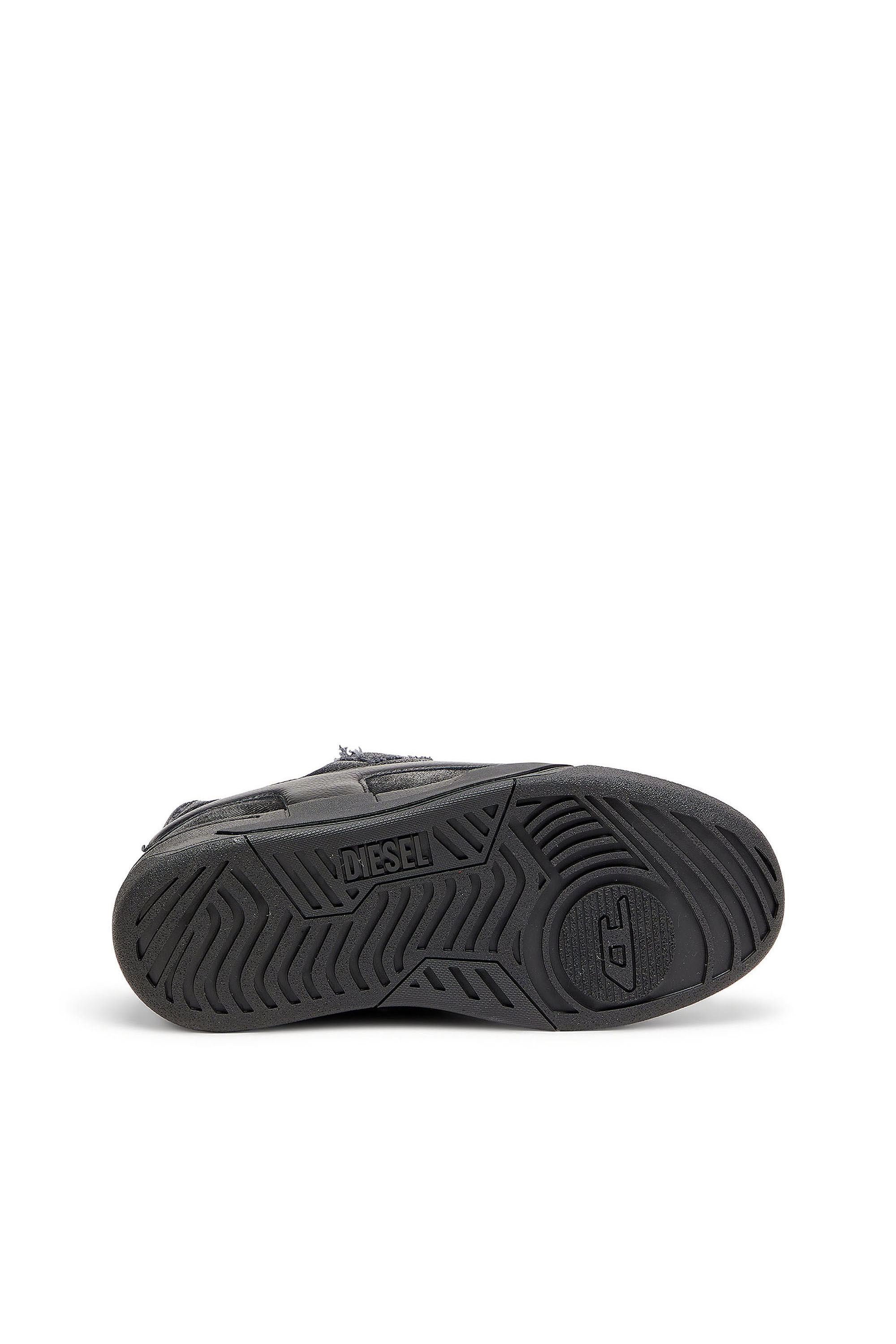 Men's S-D-Ollie - Sneakers in frayed denim e leather | Black | Diesel