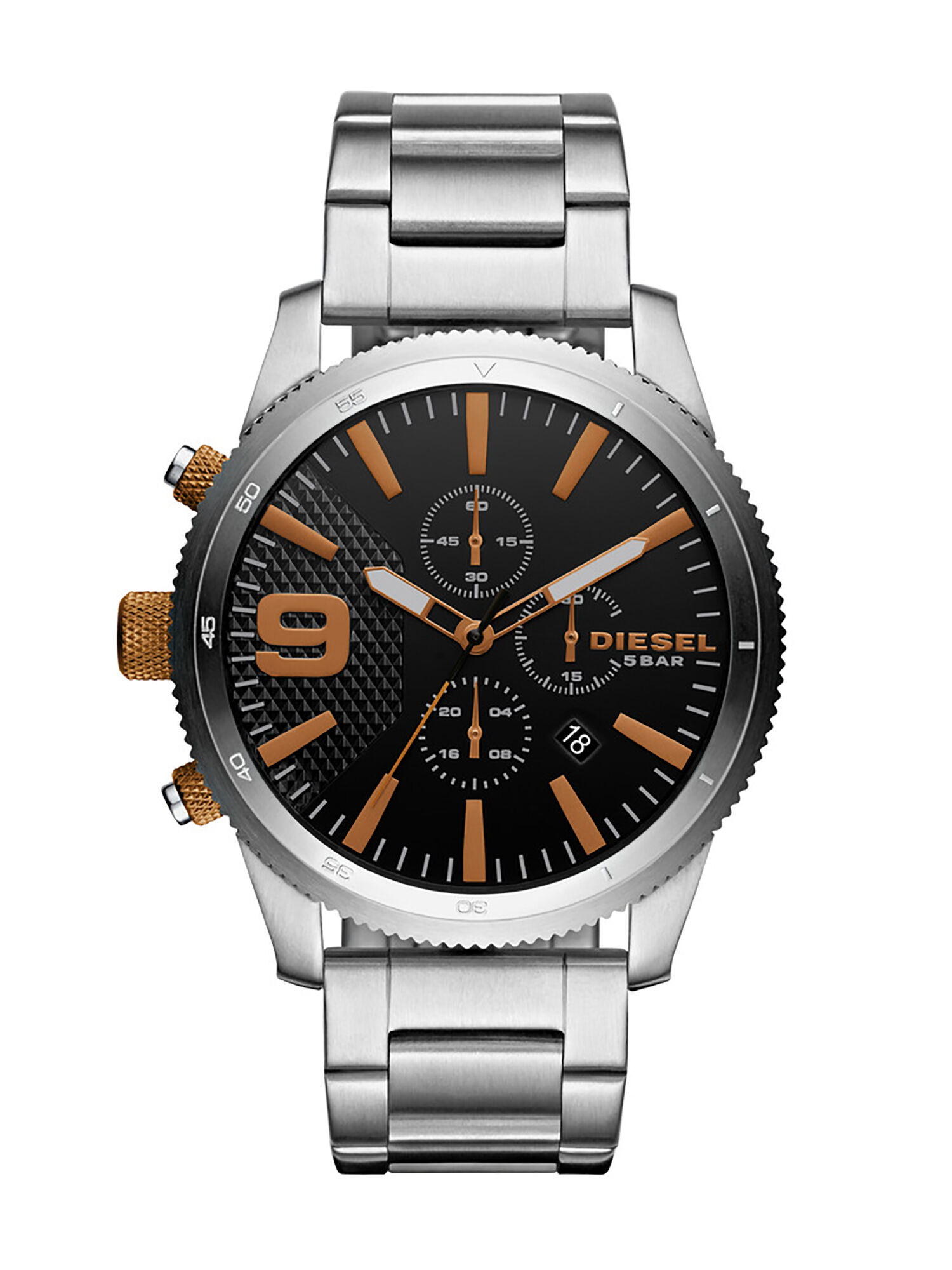 DZ4457 Man: Round watch with rotating topring, 46 mm | Diesel