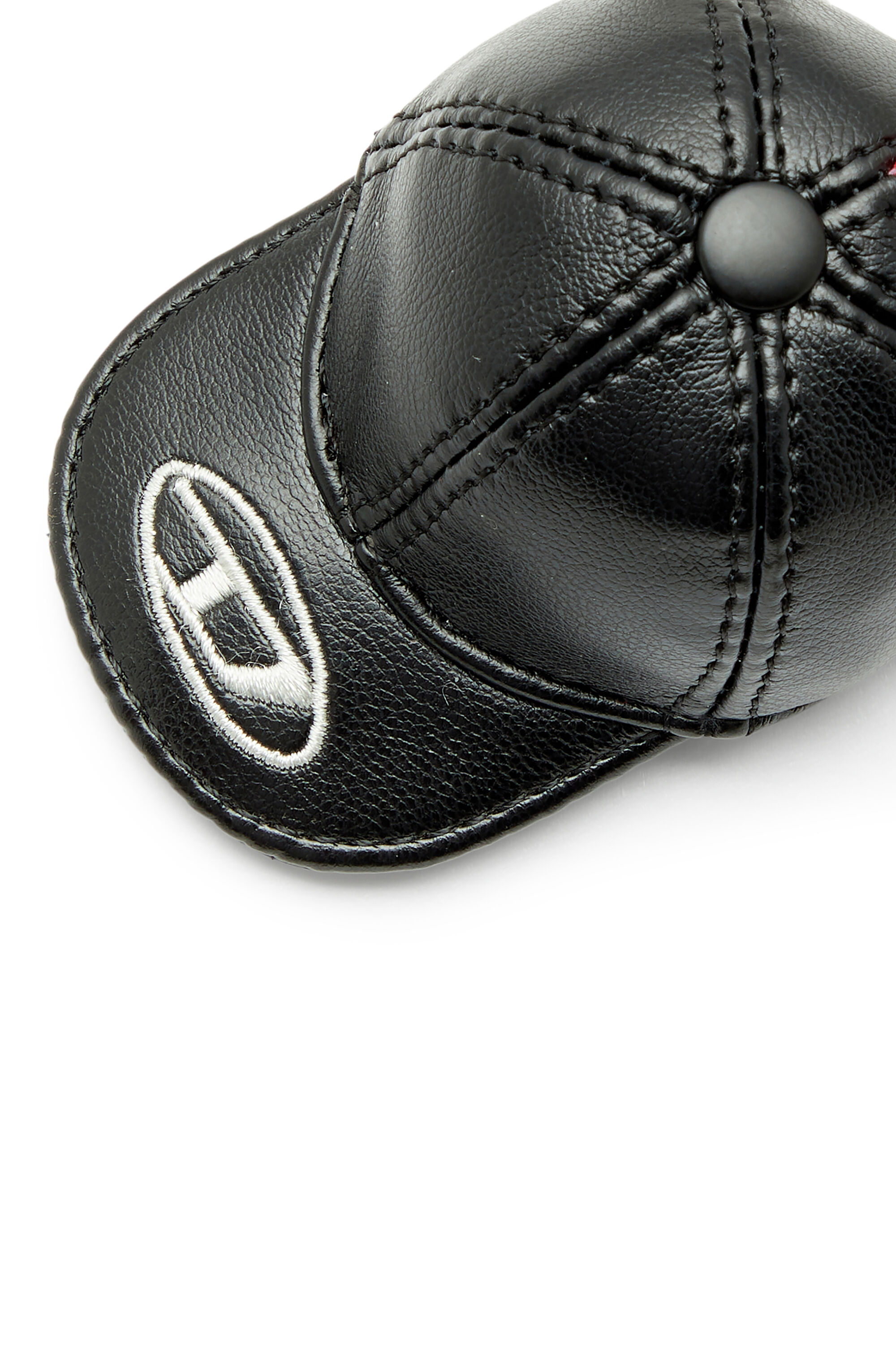 Diesel - CHARM-CAP, Unisex's Baseball hat charm with Oval D embroidery in Black - 3