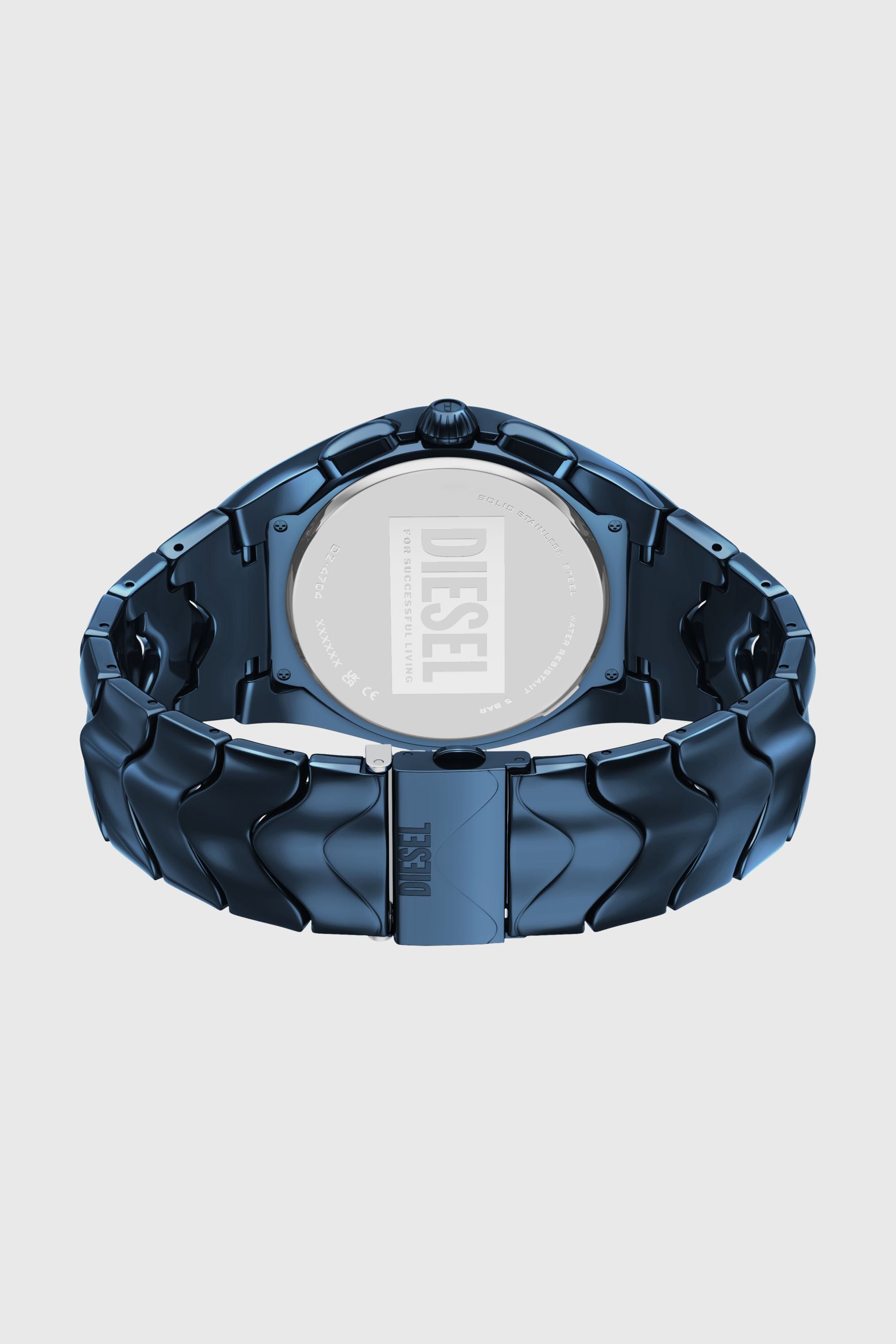 Diesel - DZ4704 WATCH, Man's Mercurial Chronograph Blue Stainless Steel Watch in Black/Blue - 6