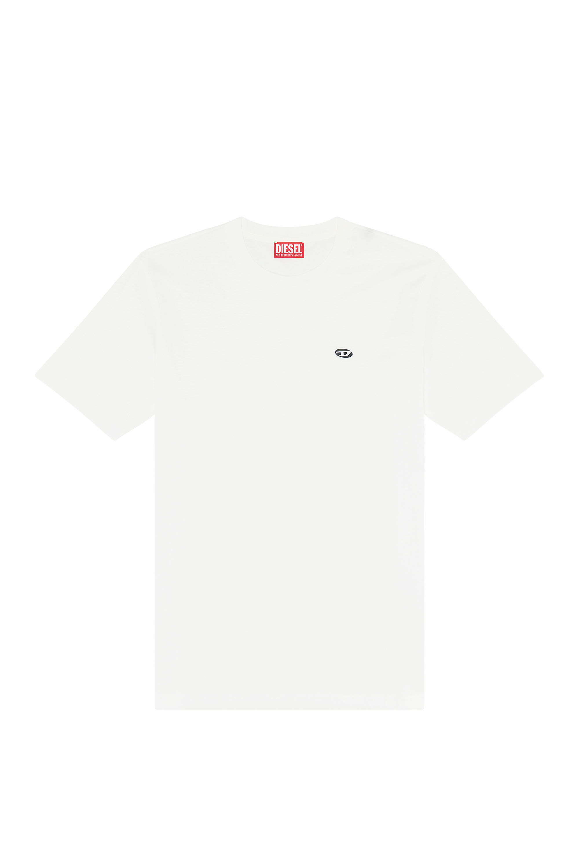 Diesel - T-JUSTINE-DOVAL-PJ, T-shirt avec empiècement oval D Femme in Blanc - 1