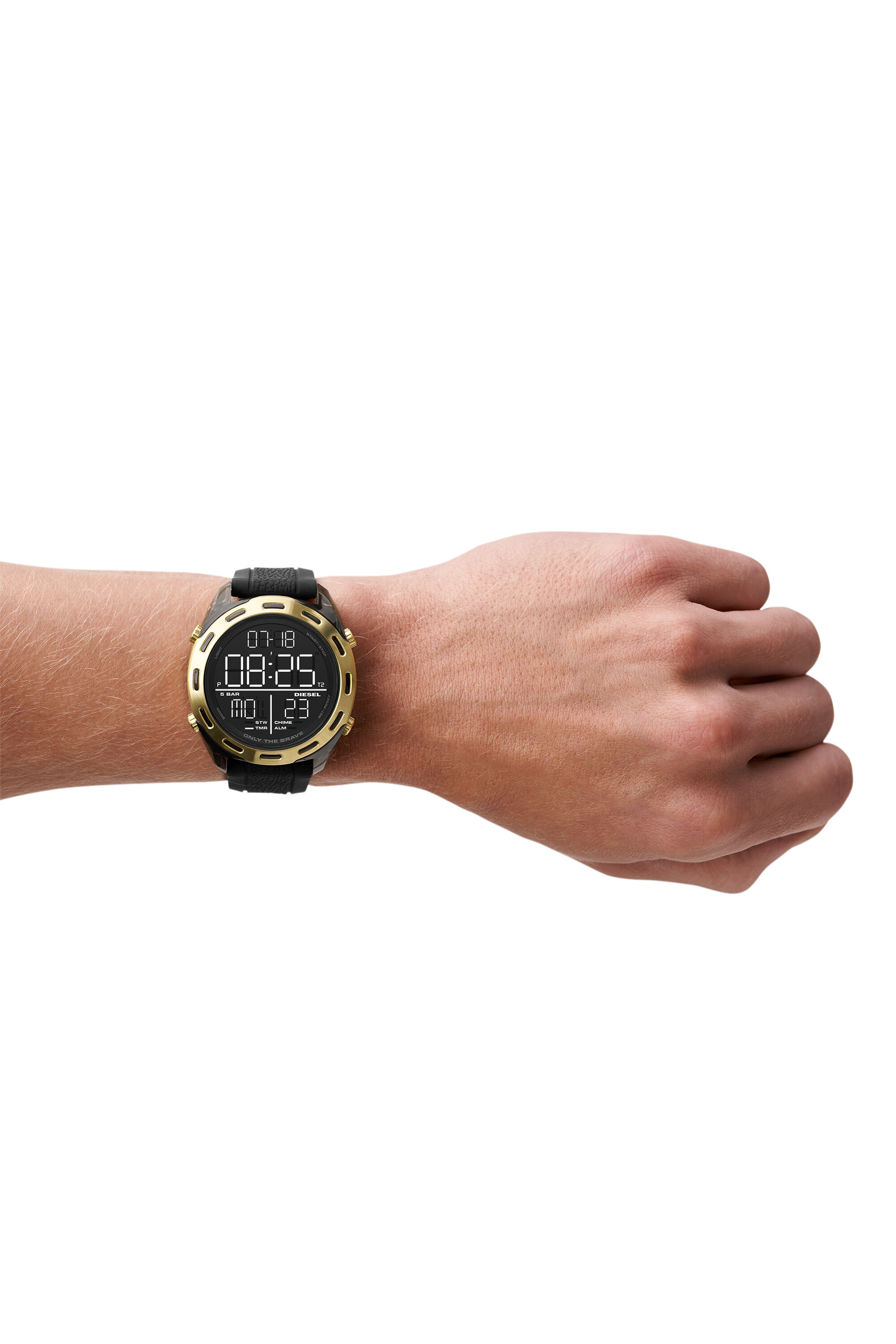 Diesel - DZ1901, Male's Crusher digital black silicone watch in Black - 4