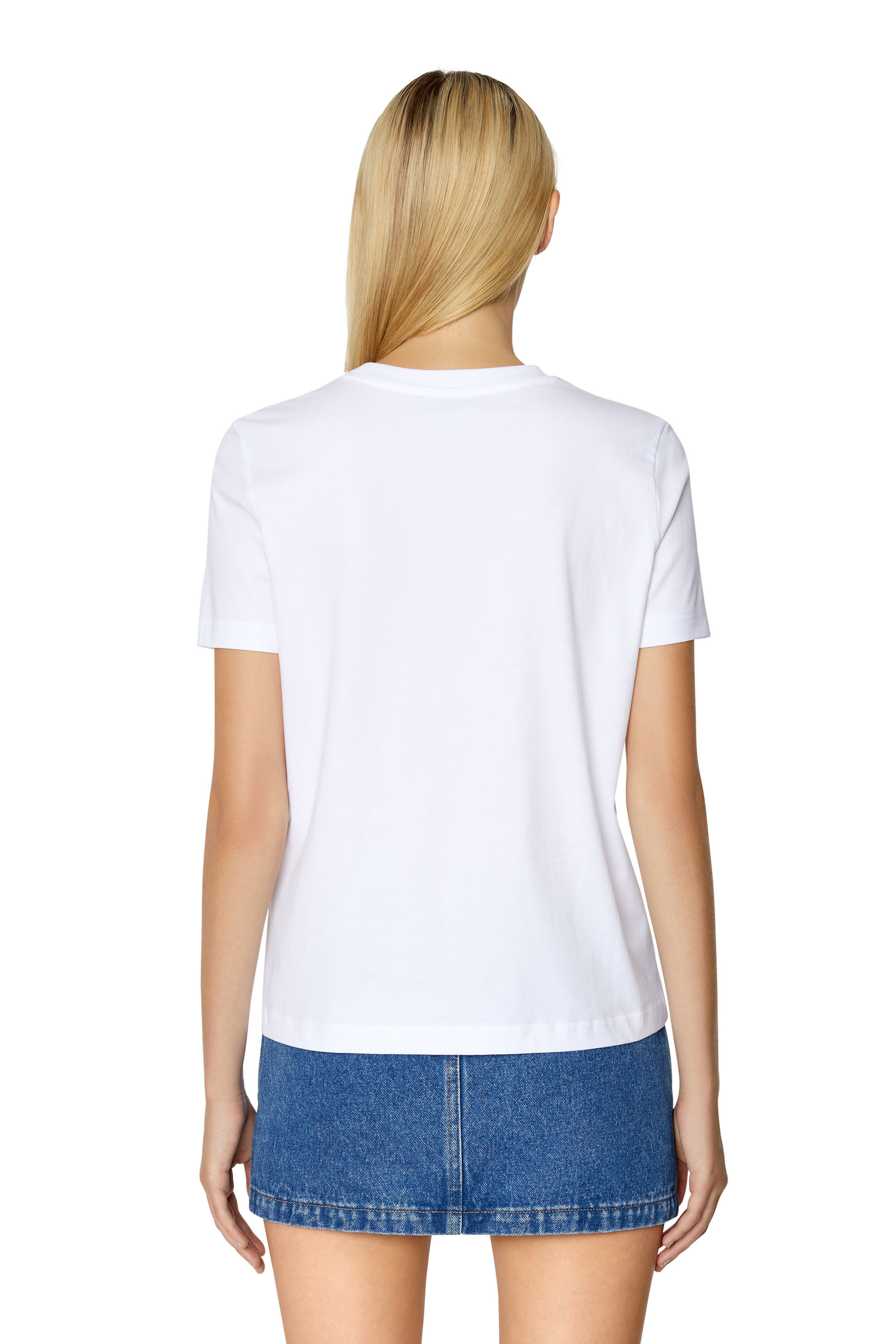 T-REG-MICRODIV Woman: T-shirt with embroidered micro logo