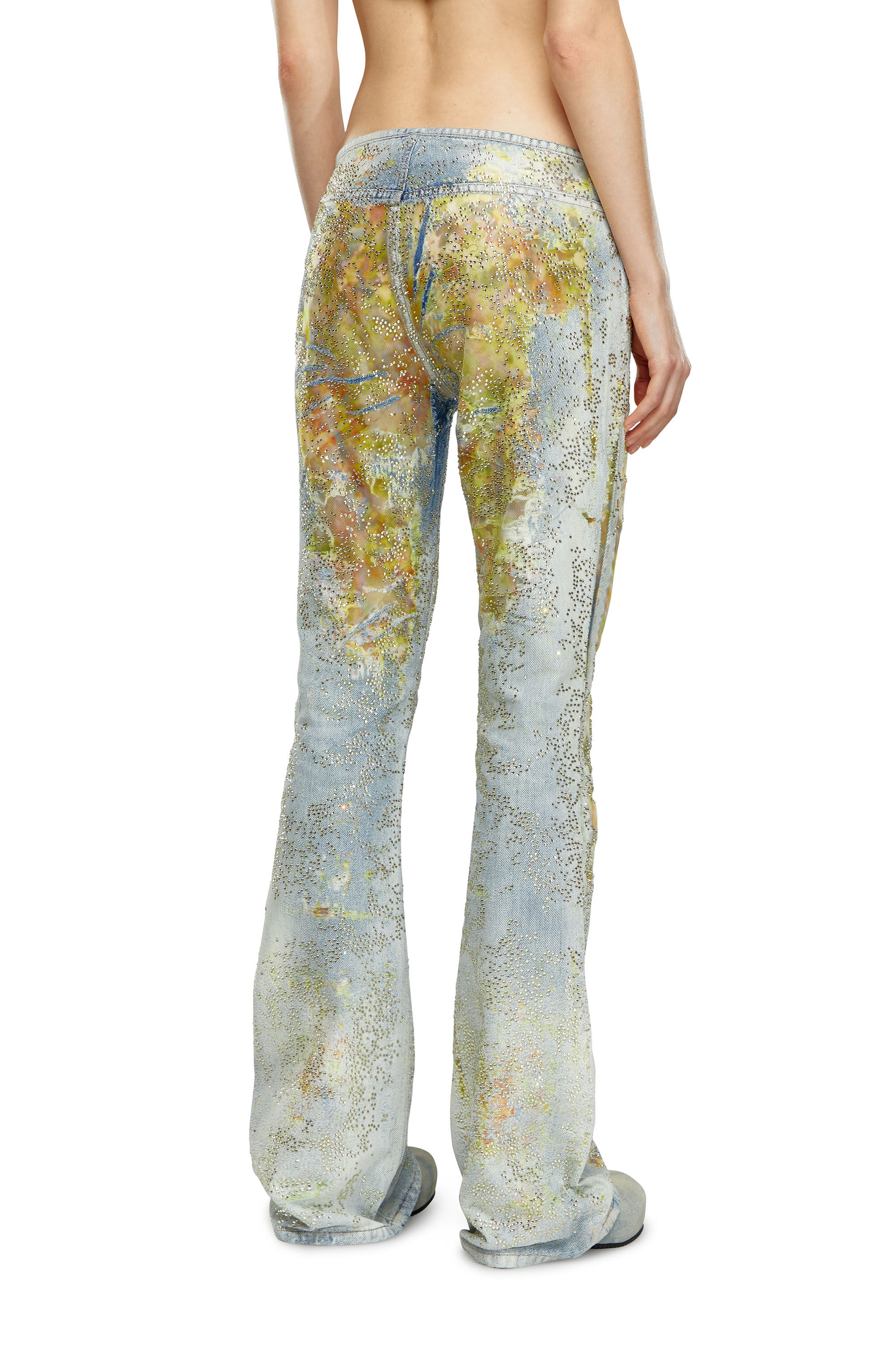 Diesel - Female's Bootcut Jeans D-Shark 068MX, Blue/Yellow - 5