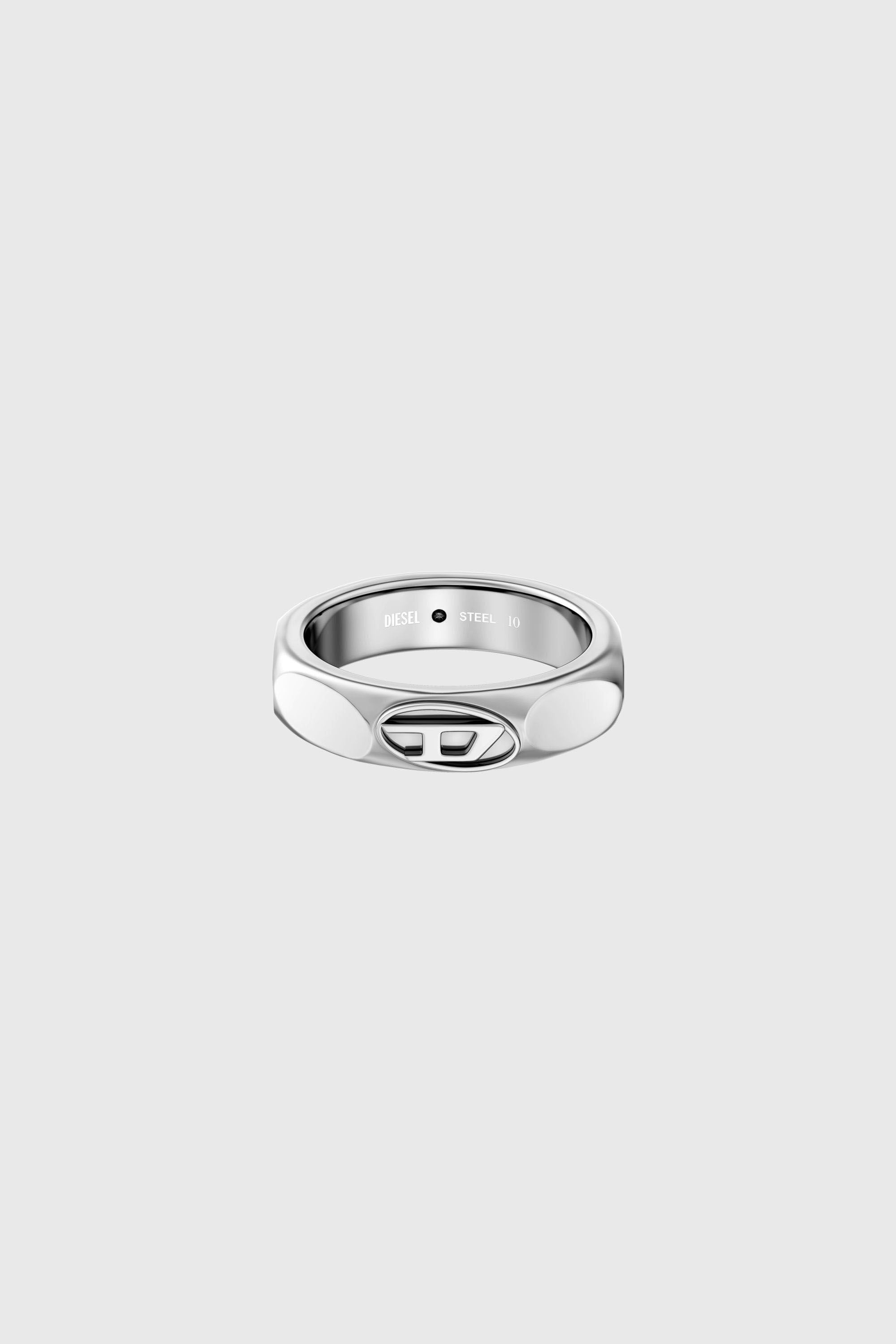 Diesel - DX1693040 JEWELLERY, Bague anneau en acier inoxydable Mixte in Gris argent&eacute; - 4