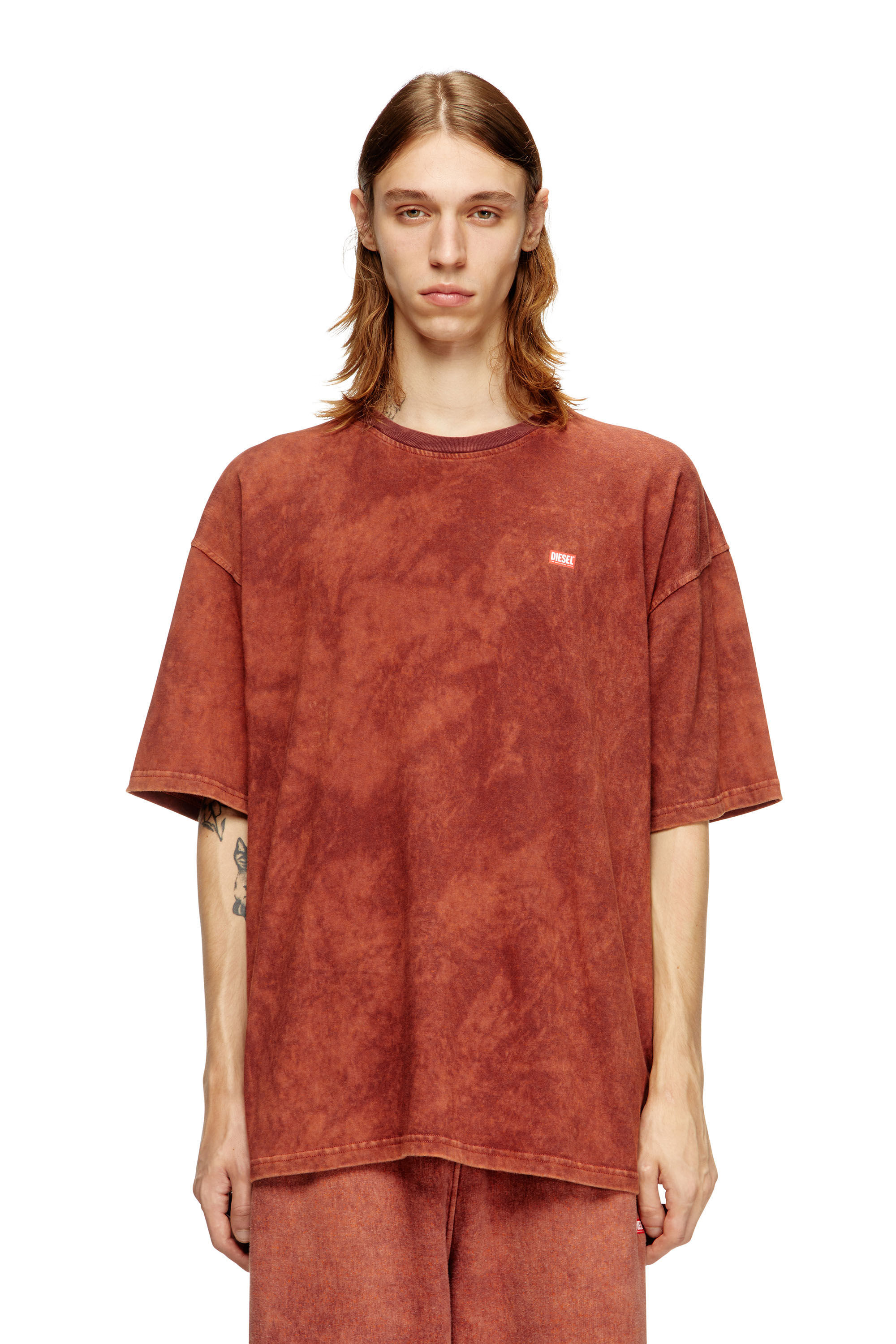Men's Jersey t-shirt with logo | Brown | Diesel MX