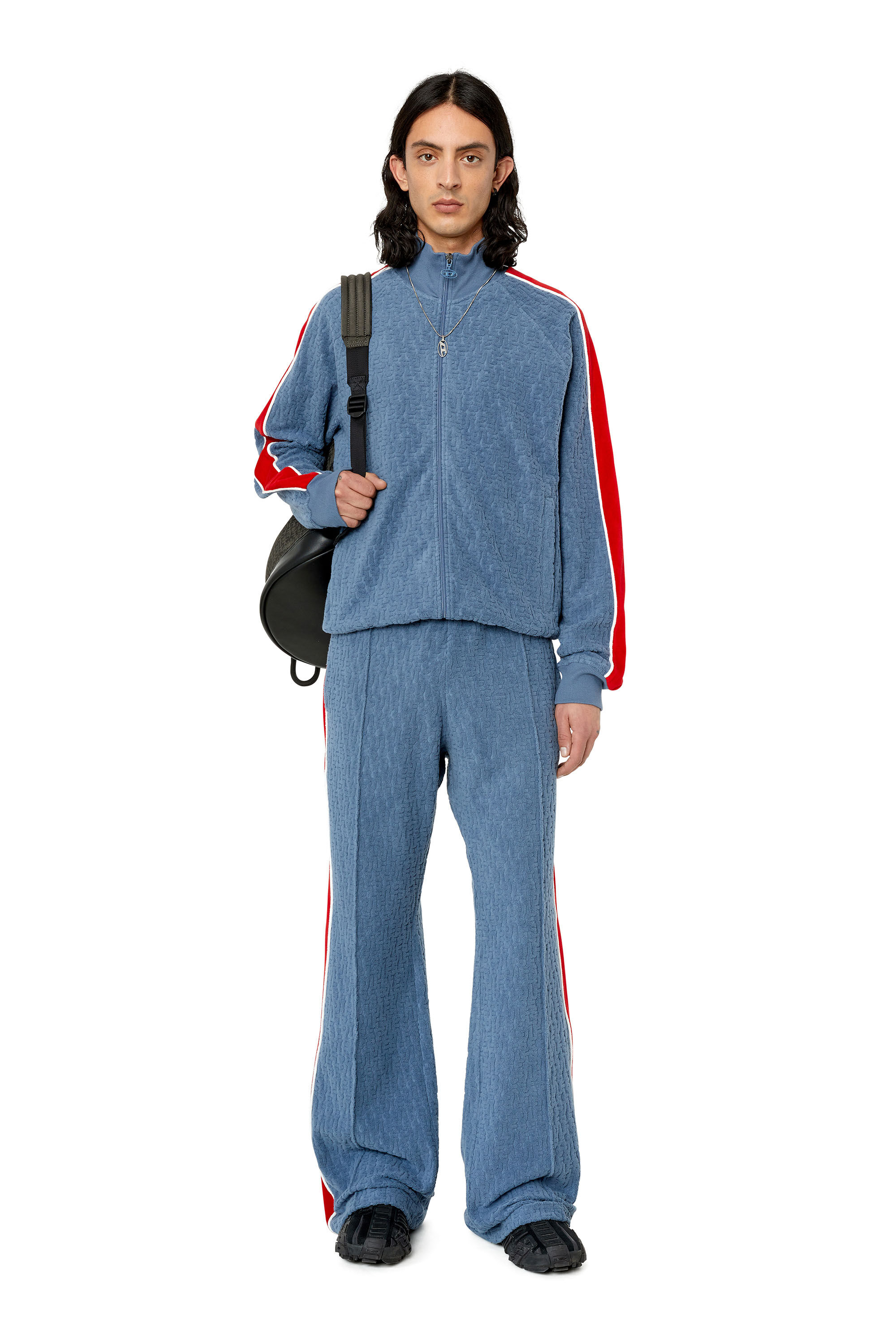 Men's Track pants with monogram motif | Blue | Diesel