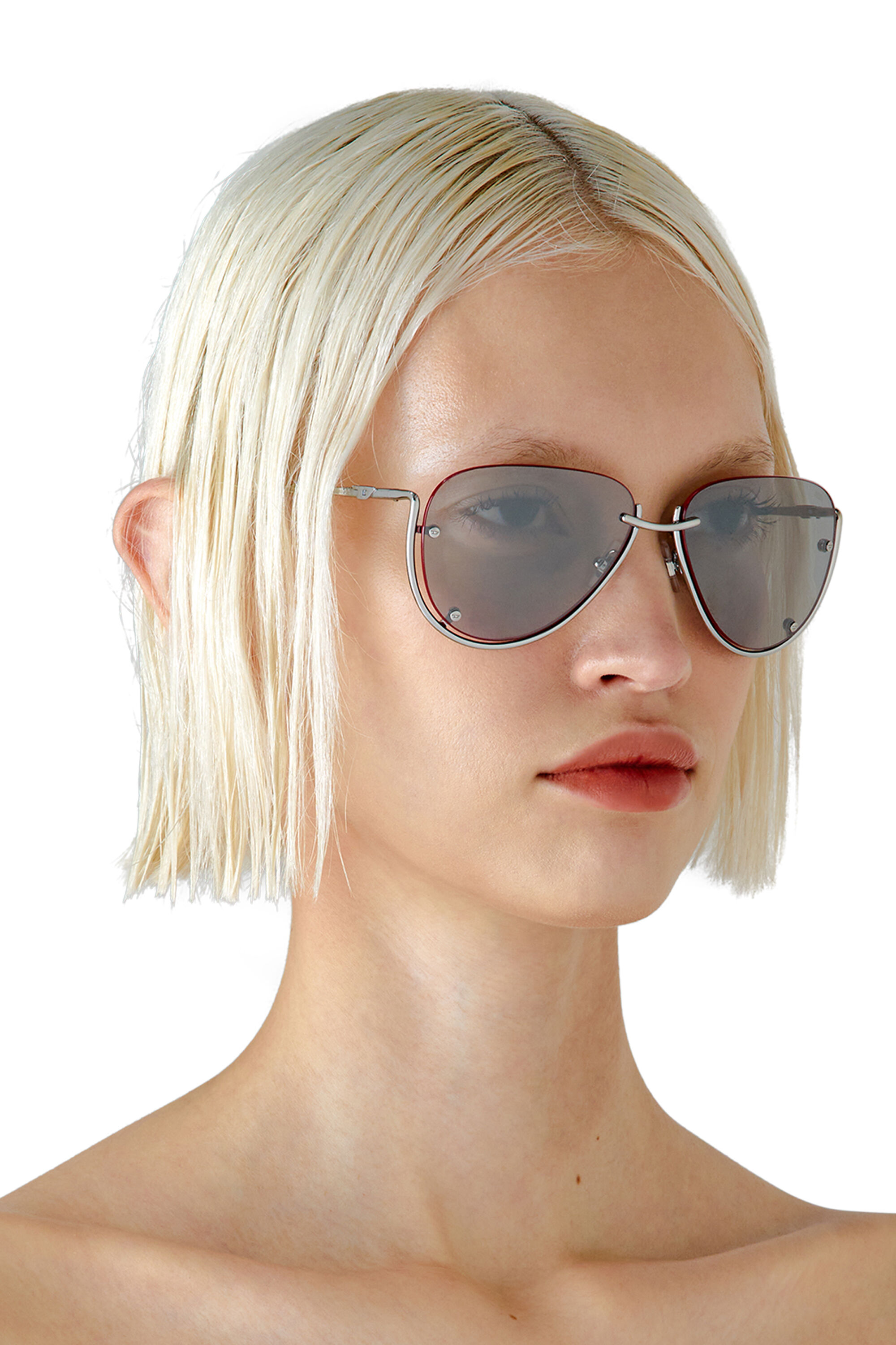 Diesel - 0DL1003, Unisex's Pilot model sunglasses in Silver - 5
