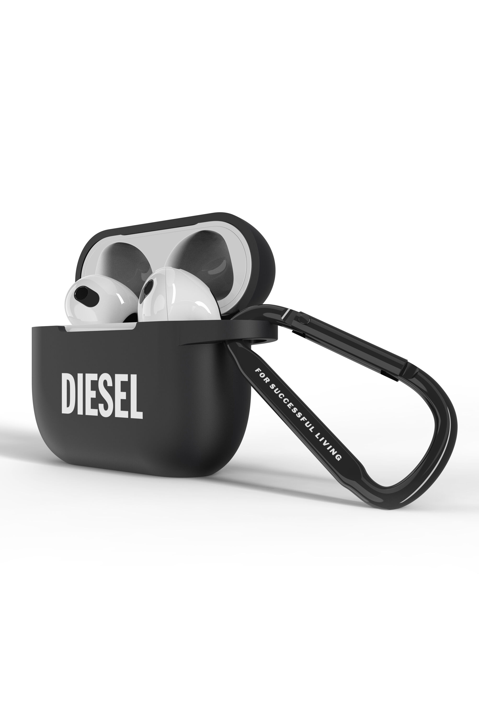 Diesel - 45829 AIRPOD CASE, Étui en silicone pour AirPods 3 Mixte in Noir - 3