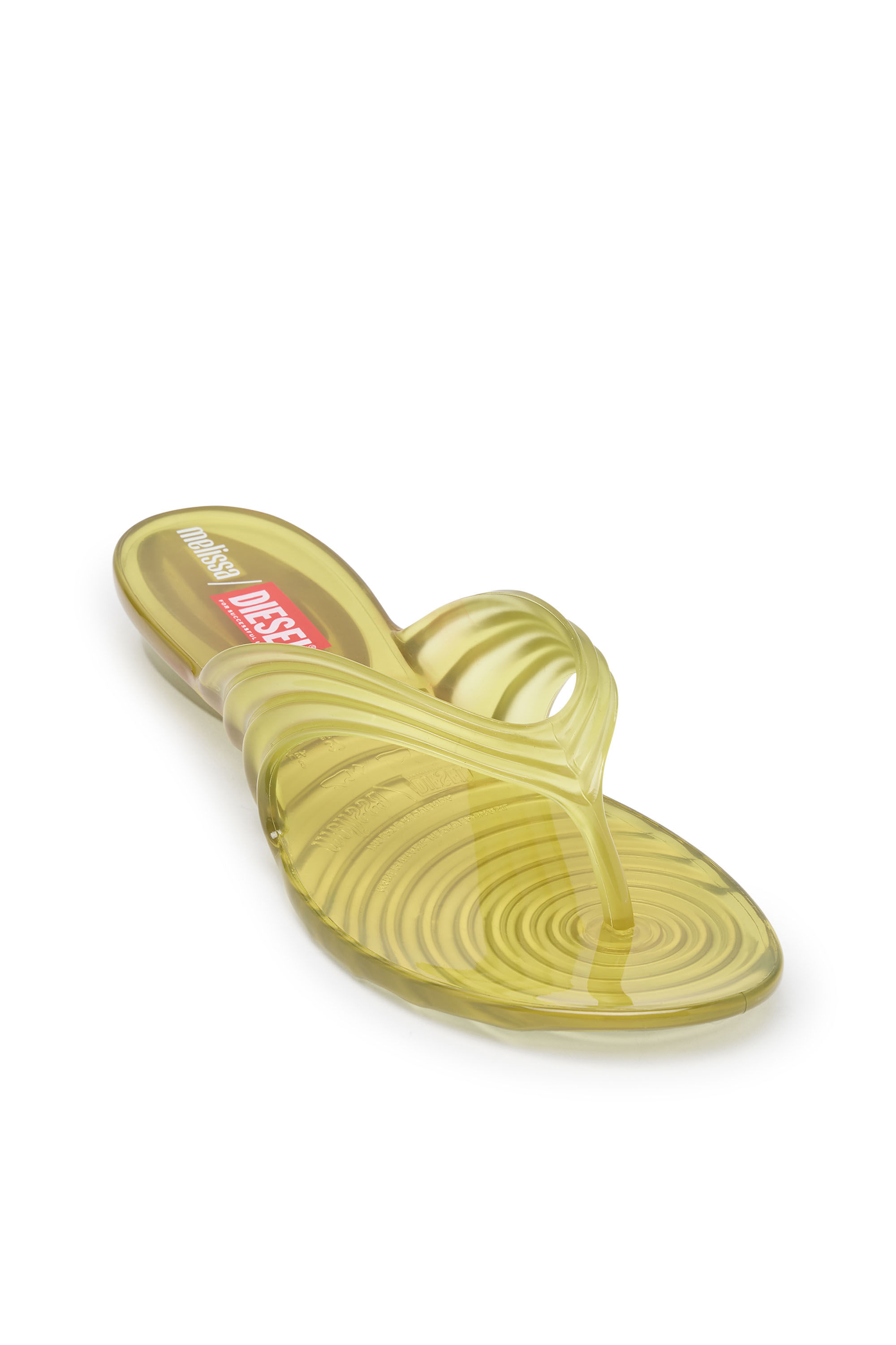 Women's Sculptural flip-flops in Melflex® | Yellow | Diesel