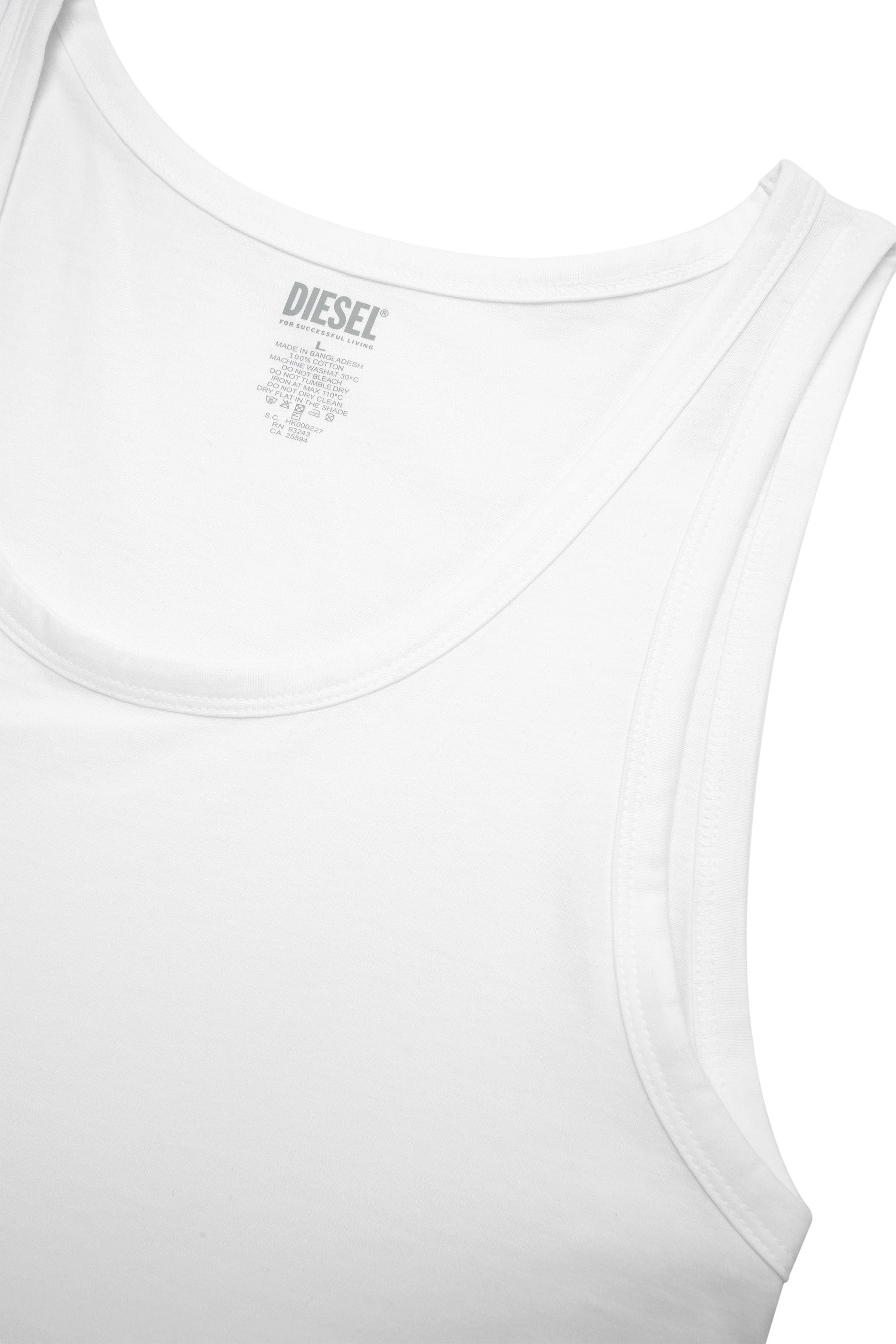 Diesel - UMTK-JOHNNY-TUBE-TWOPACK, Male's Two-pack of tank tops with logo print in White - 3