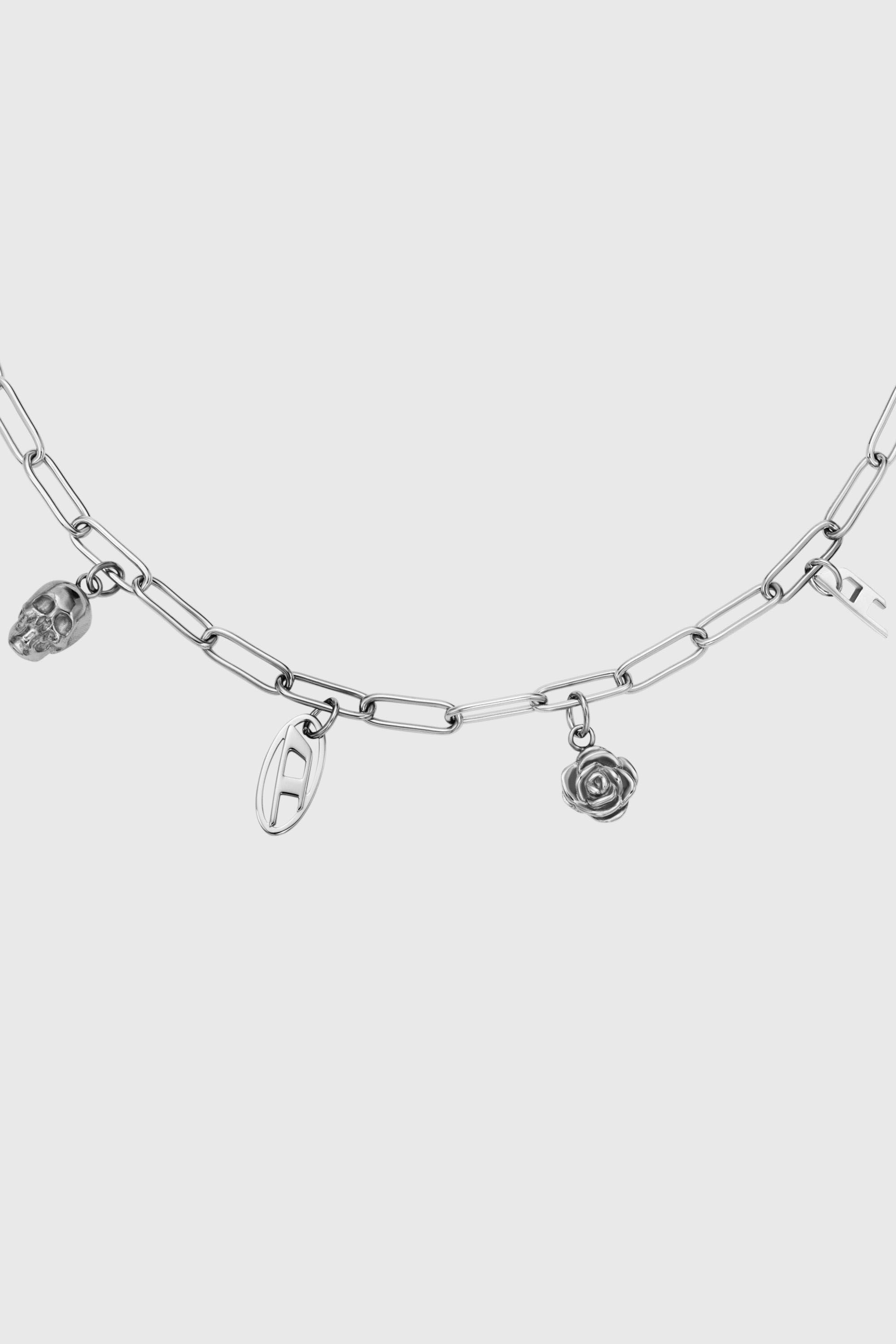 Women's Stainless Steel Charm Necklace | Silver | Diesel {{Country}}