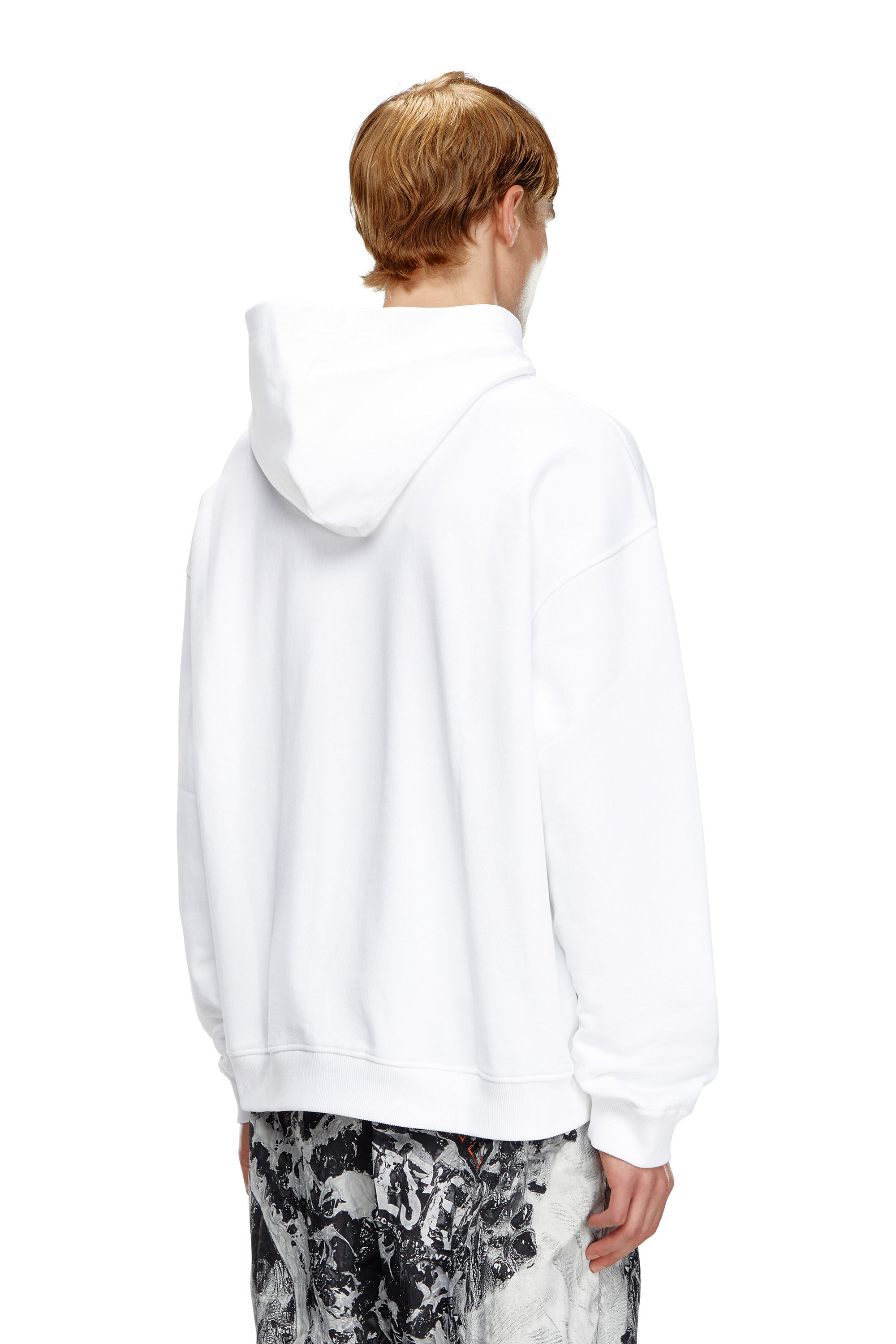 Diesel - S-BOXT-HOOD-LAB, Sweat-shirt à capuche avec étiquette Diesel Homme in Blanc - 4