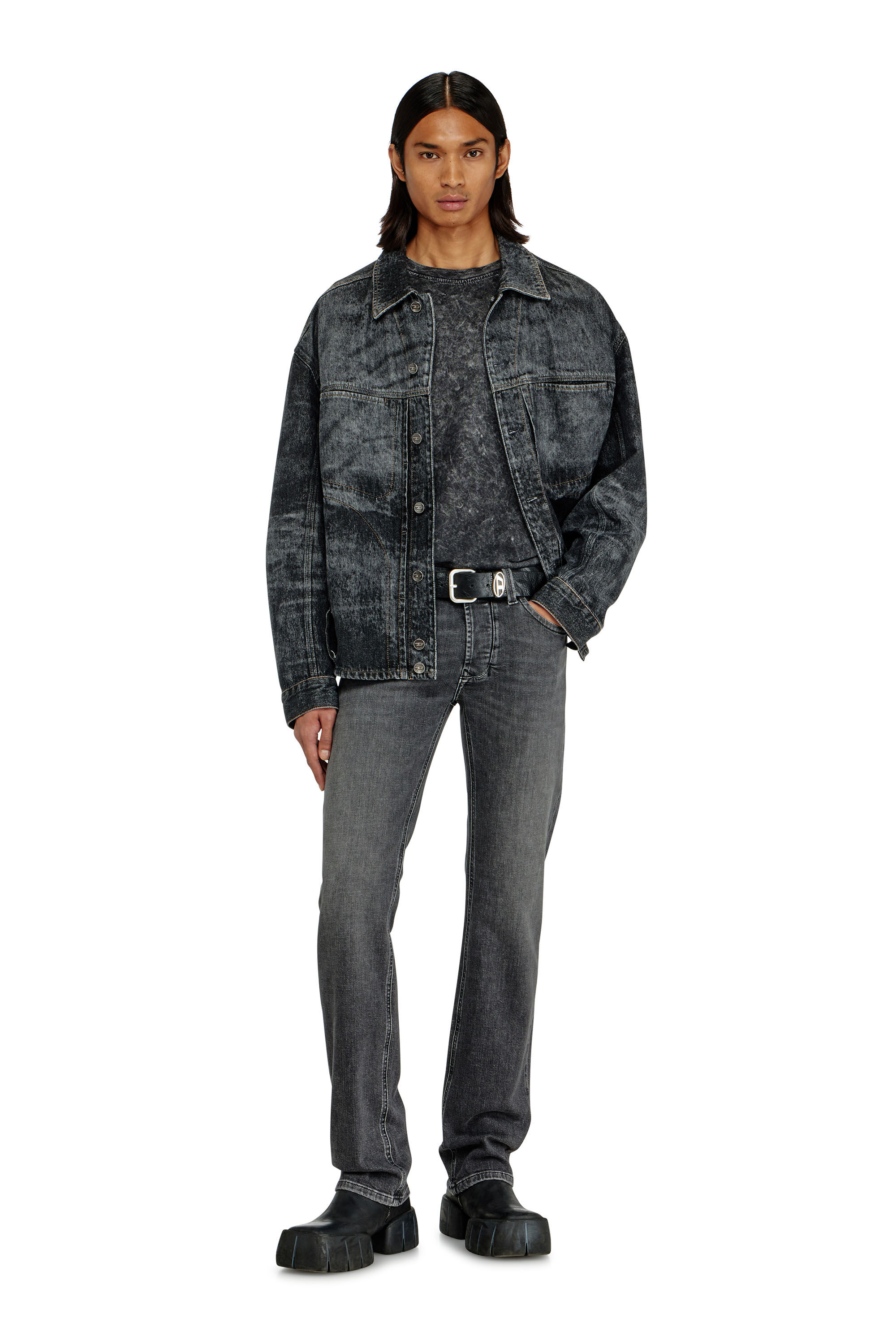 Men's Regular Jeans | Black/Dark grey | Diesel 1985 Larkee