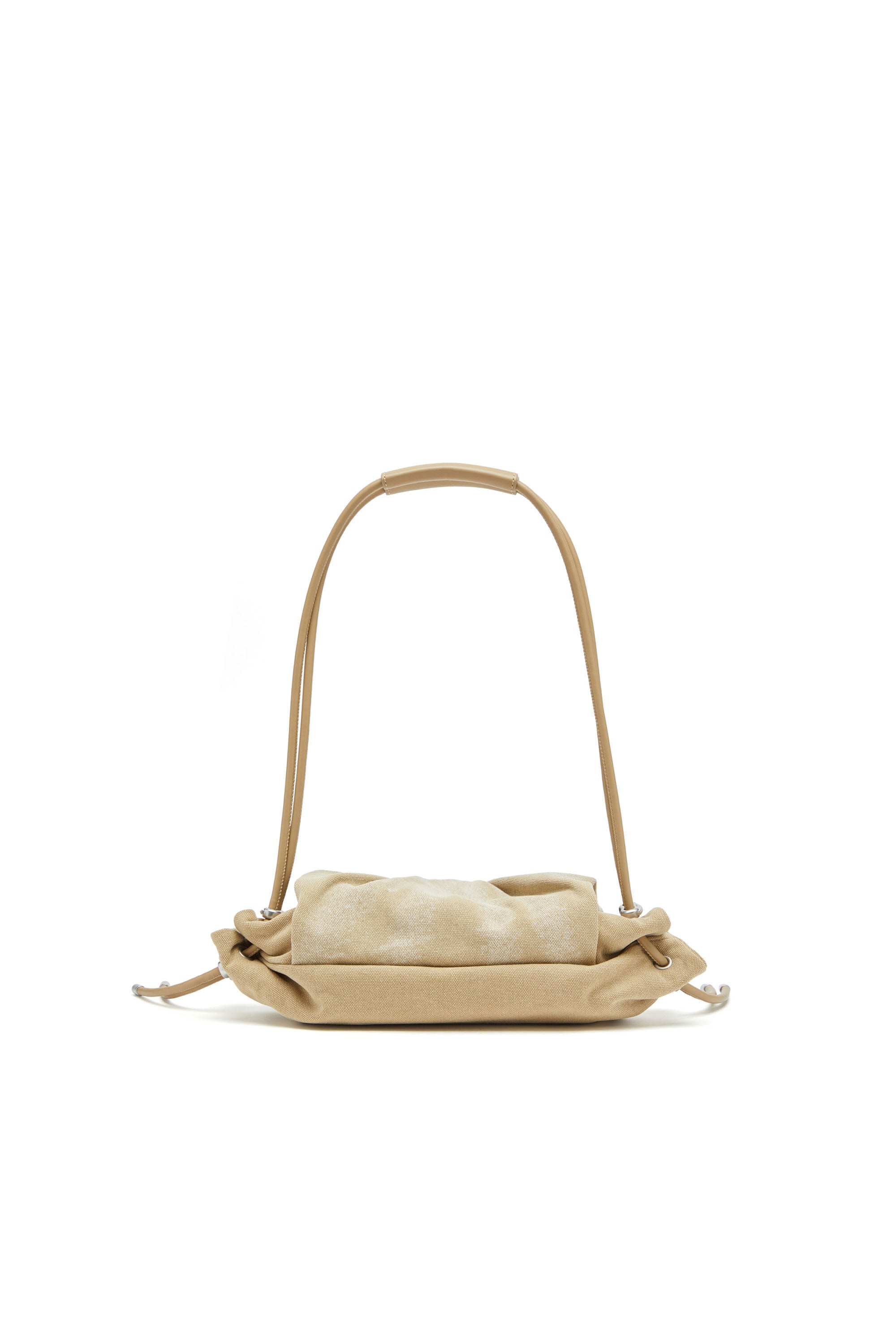 Women's Scrunch-D S-Small shoulder bag in washed canvas | Beige