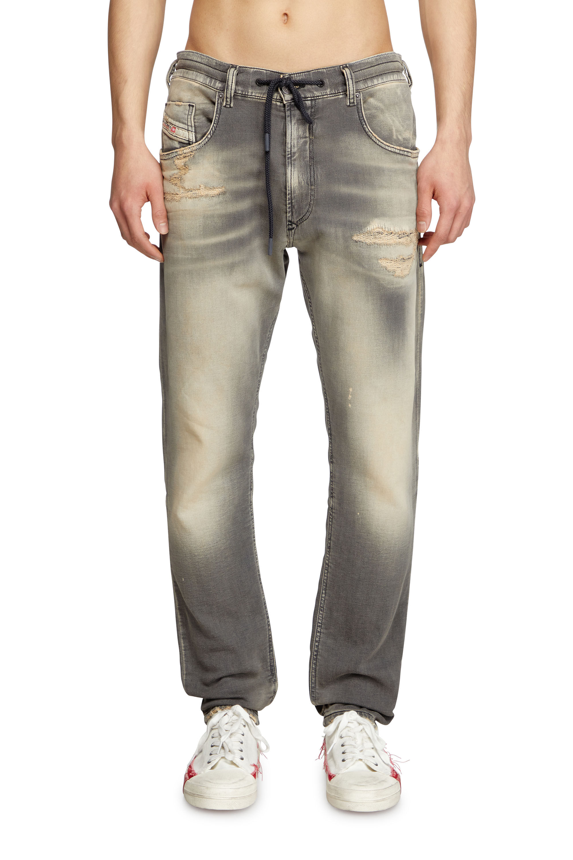 Diesel - Regular 2032 D-Krooley Joggjeans® 068PF Homme, Gris Clair - Image 3