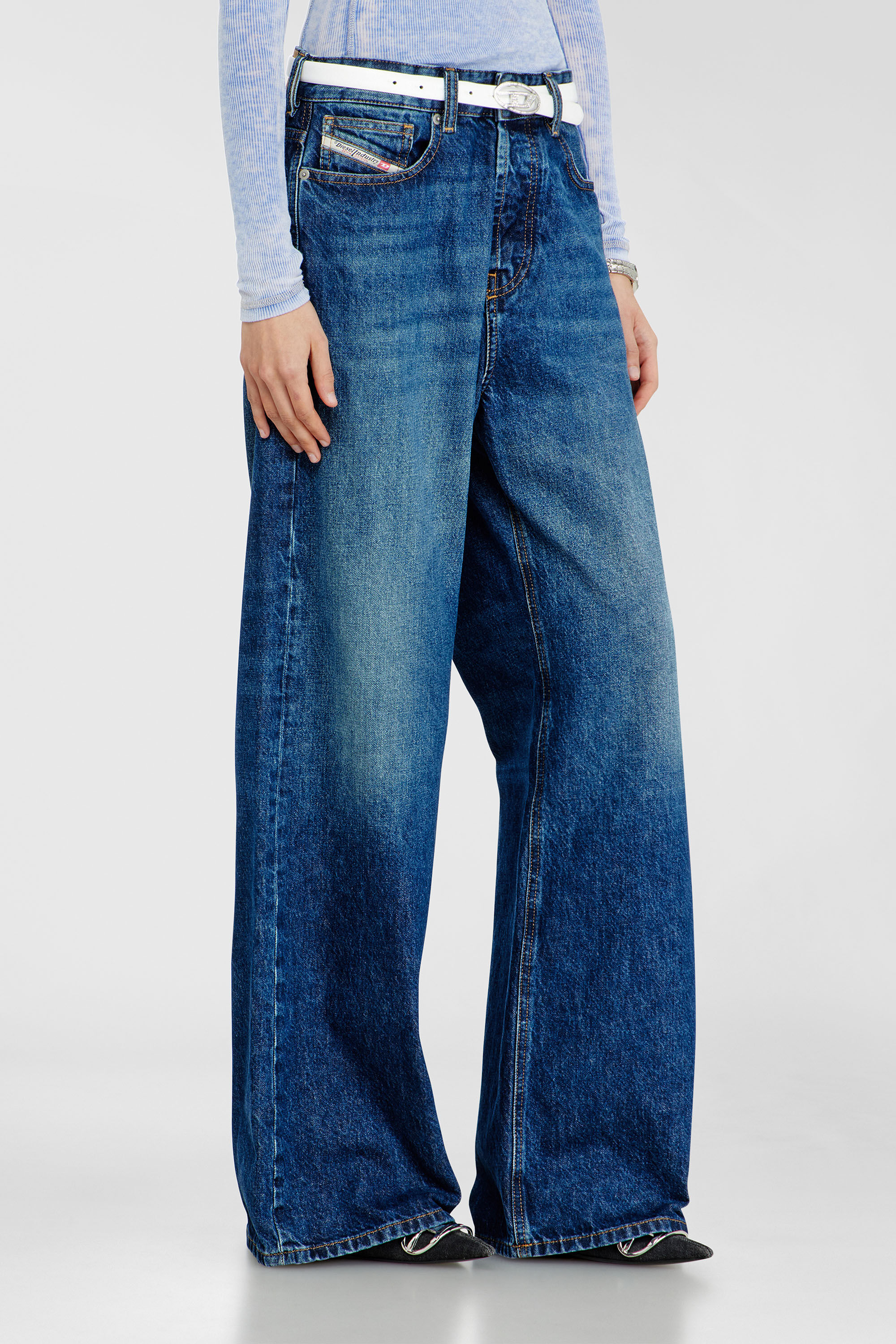 Low Dark wash baggy jeans | Diesel® US