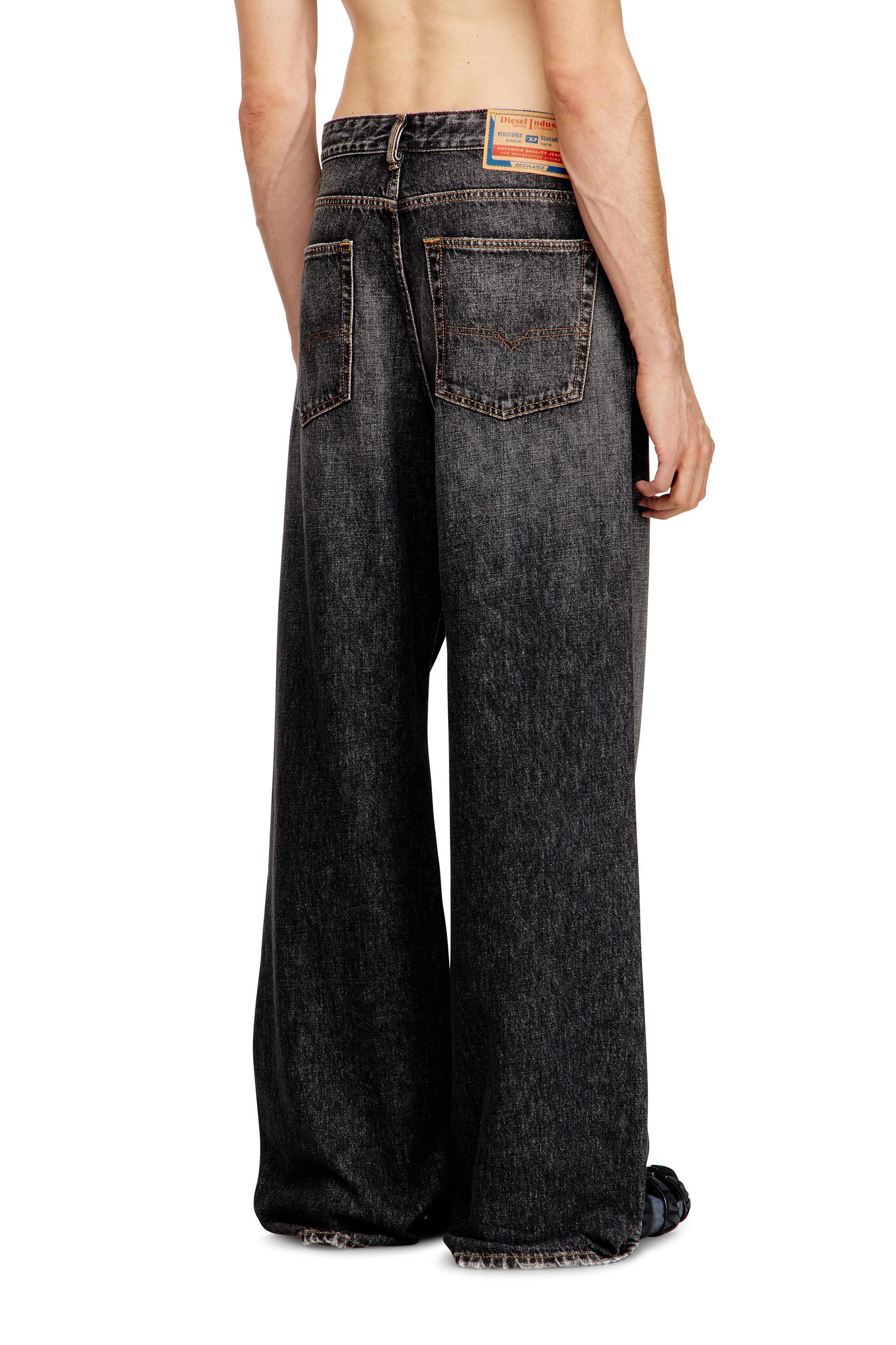 Men's Relaxed Jeans | Black/Dark grey | Diesel D-Rise