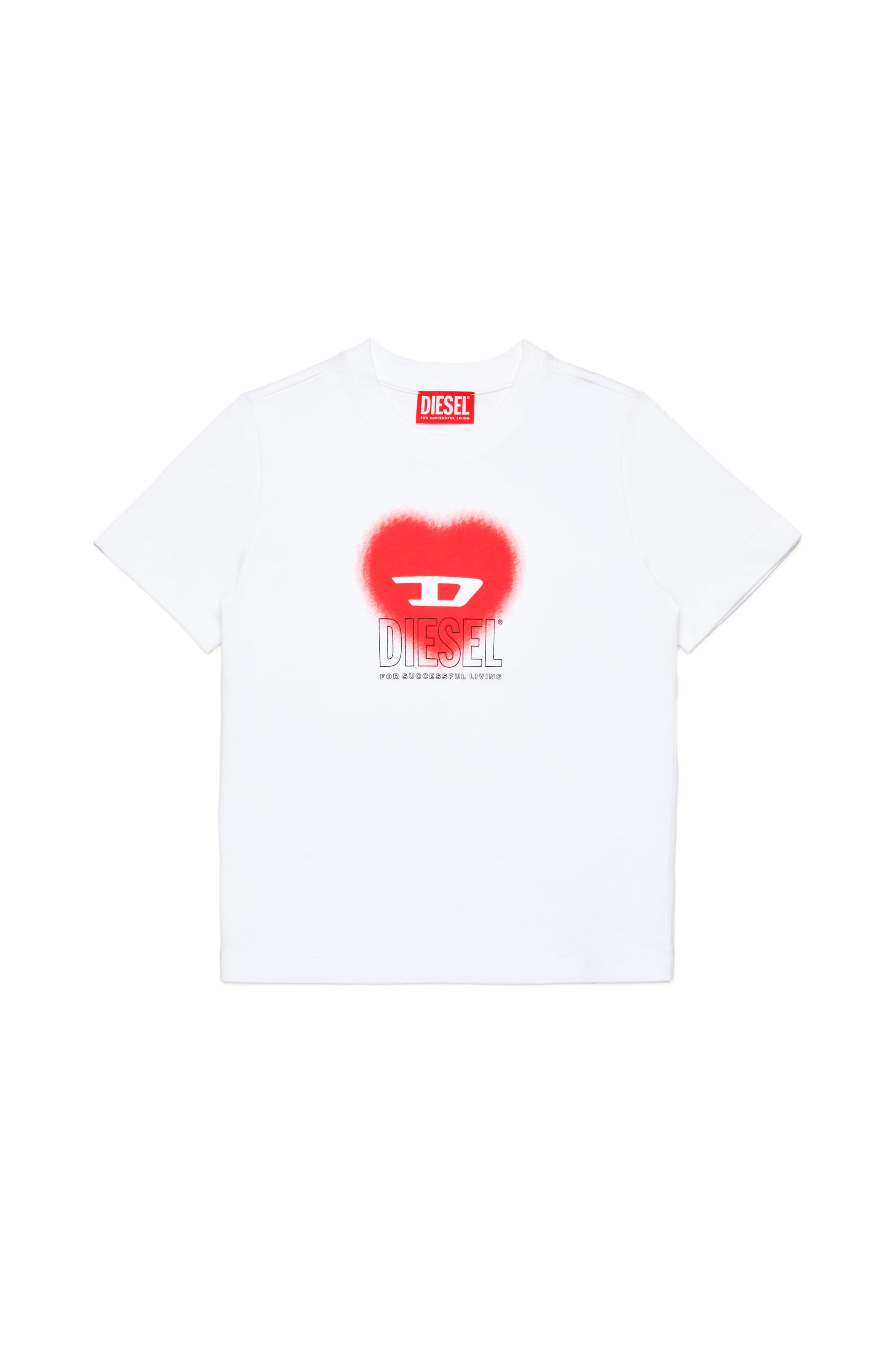Diesel - TCUORE, Female's T-shirt with heart logo in White - 1
