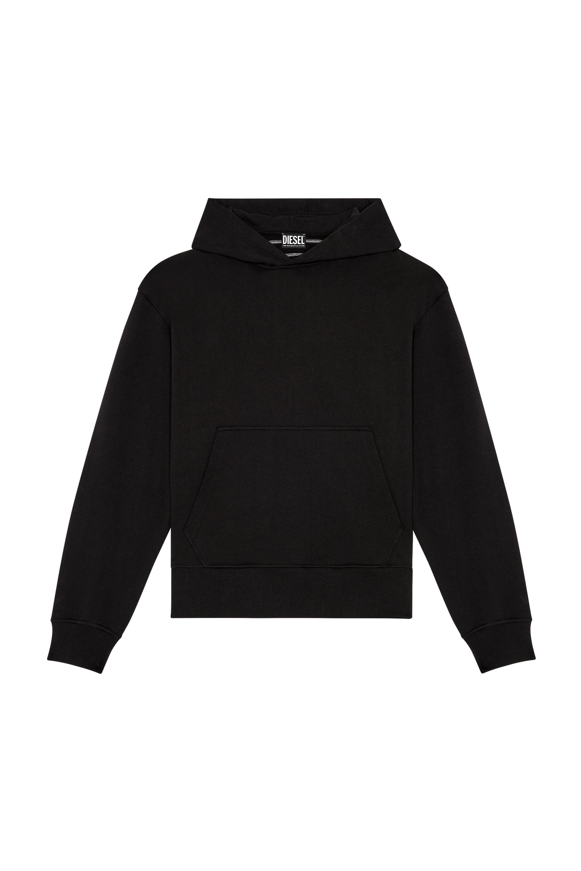 S-MACS-HOOD-MEGOVAL Man: Hoodie with back maxi D logo | Diesel