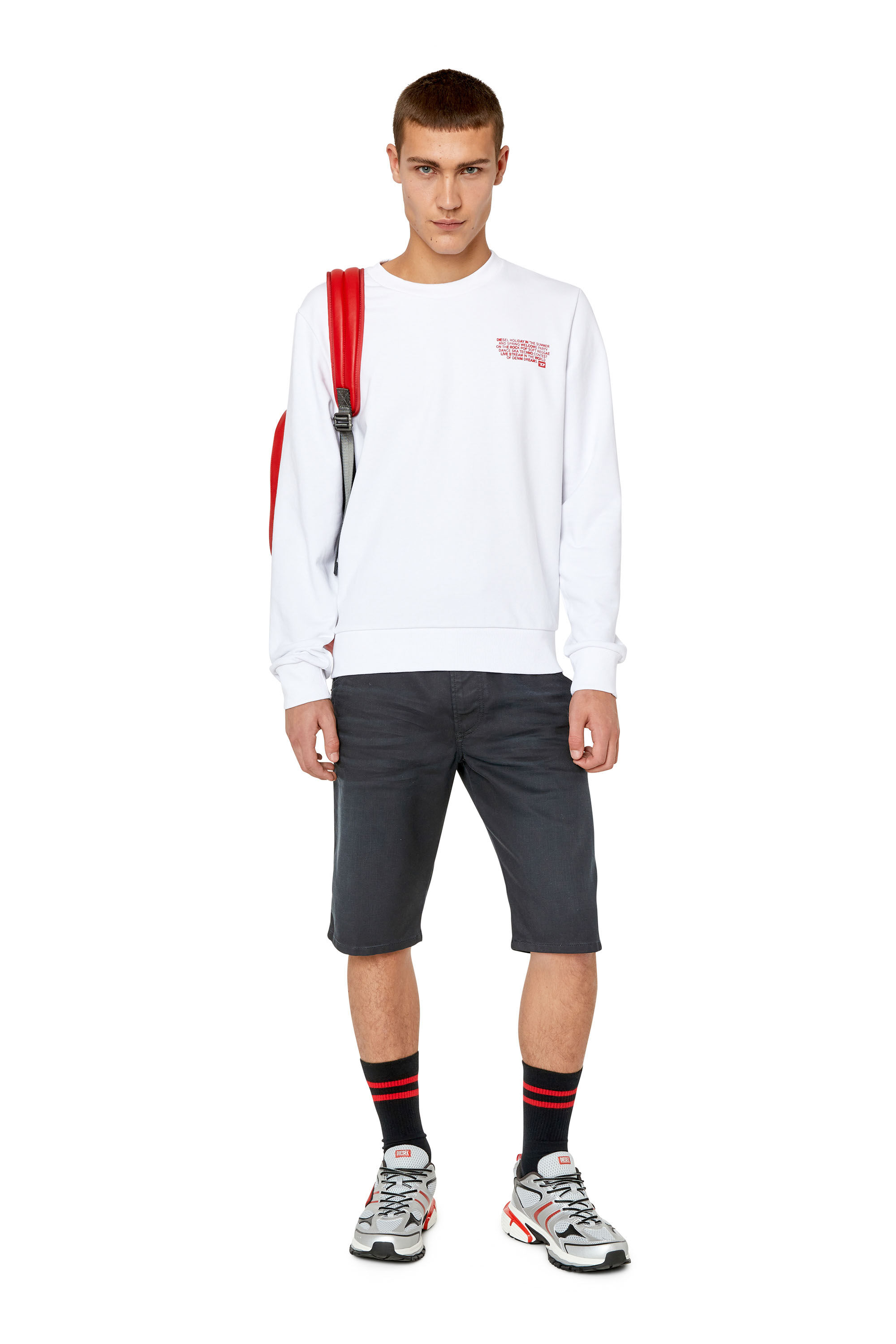 Diesel - D-KROOSHORT-Z JOGGJEANS, Male's Shorts in JoggJeans® in Black/Dark Grey - 1