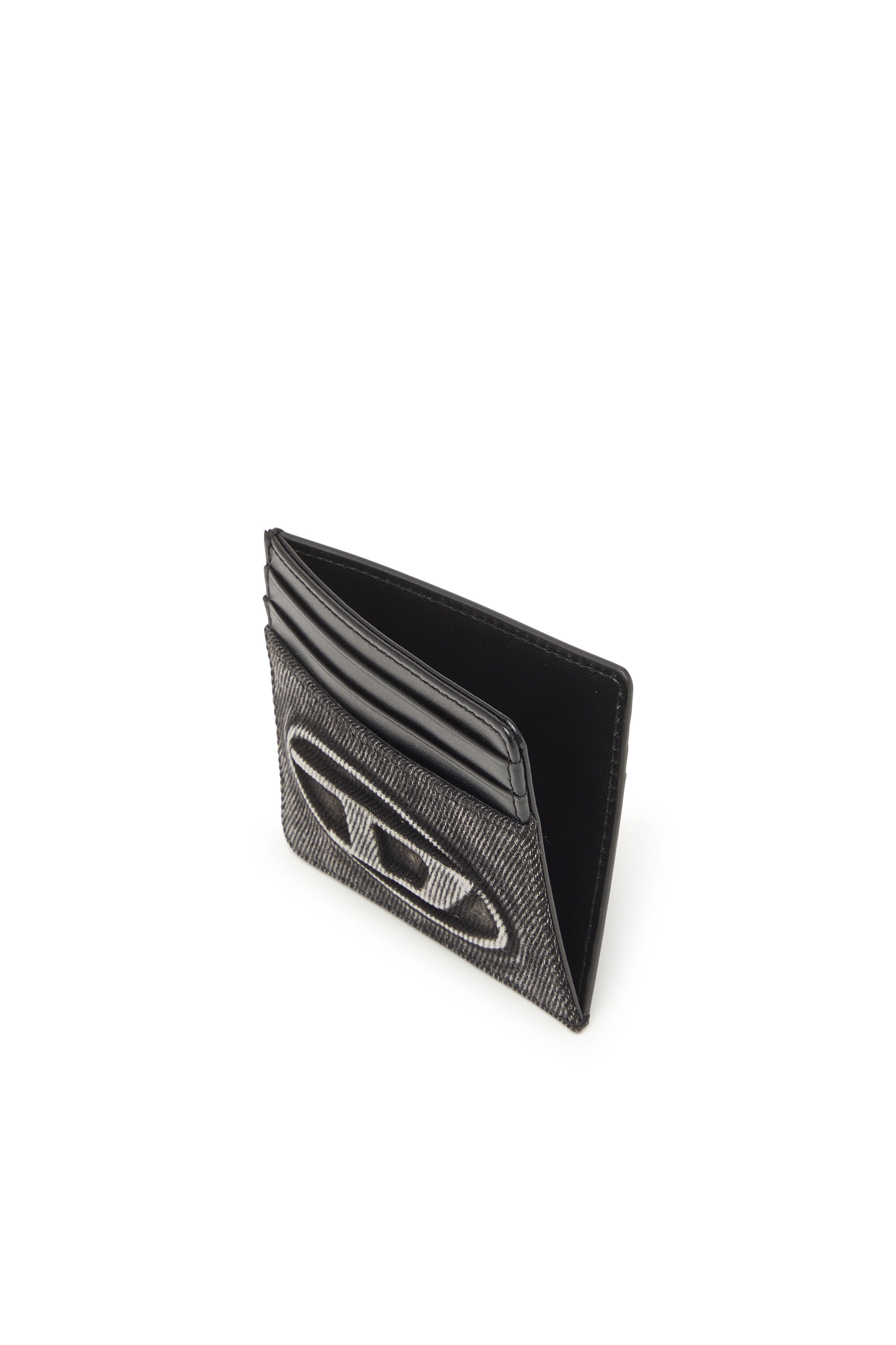 Women's Card holder in washed cotton and leather | Grey | Diesel