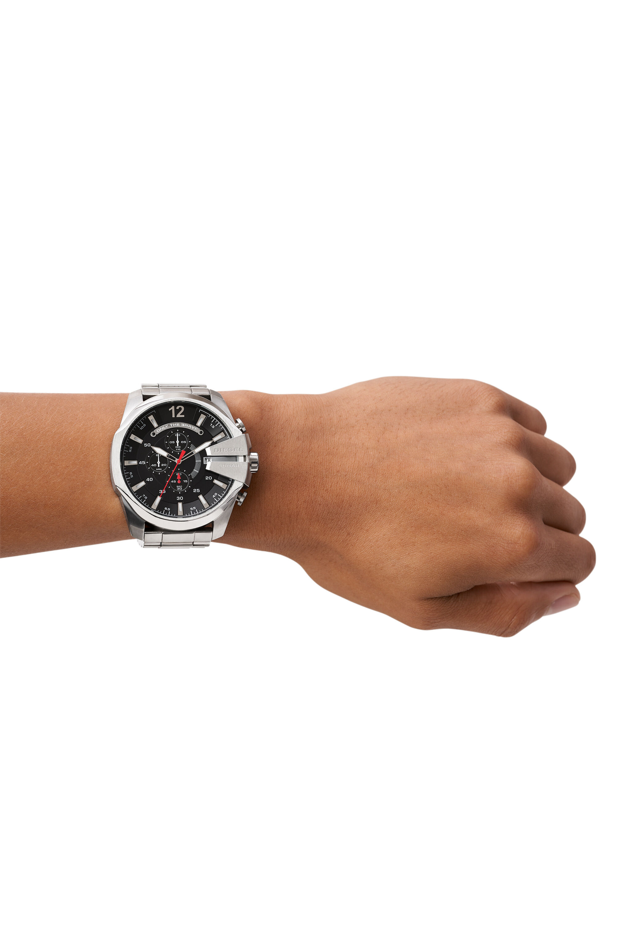 Diesel - DZ4308, Male's Mega Chief watch with orange and white details in Grey - 4