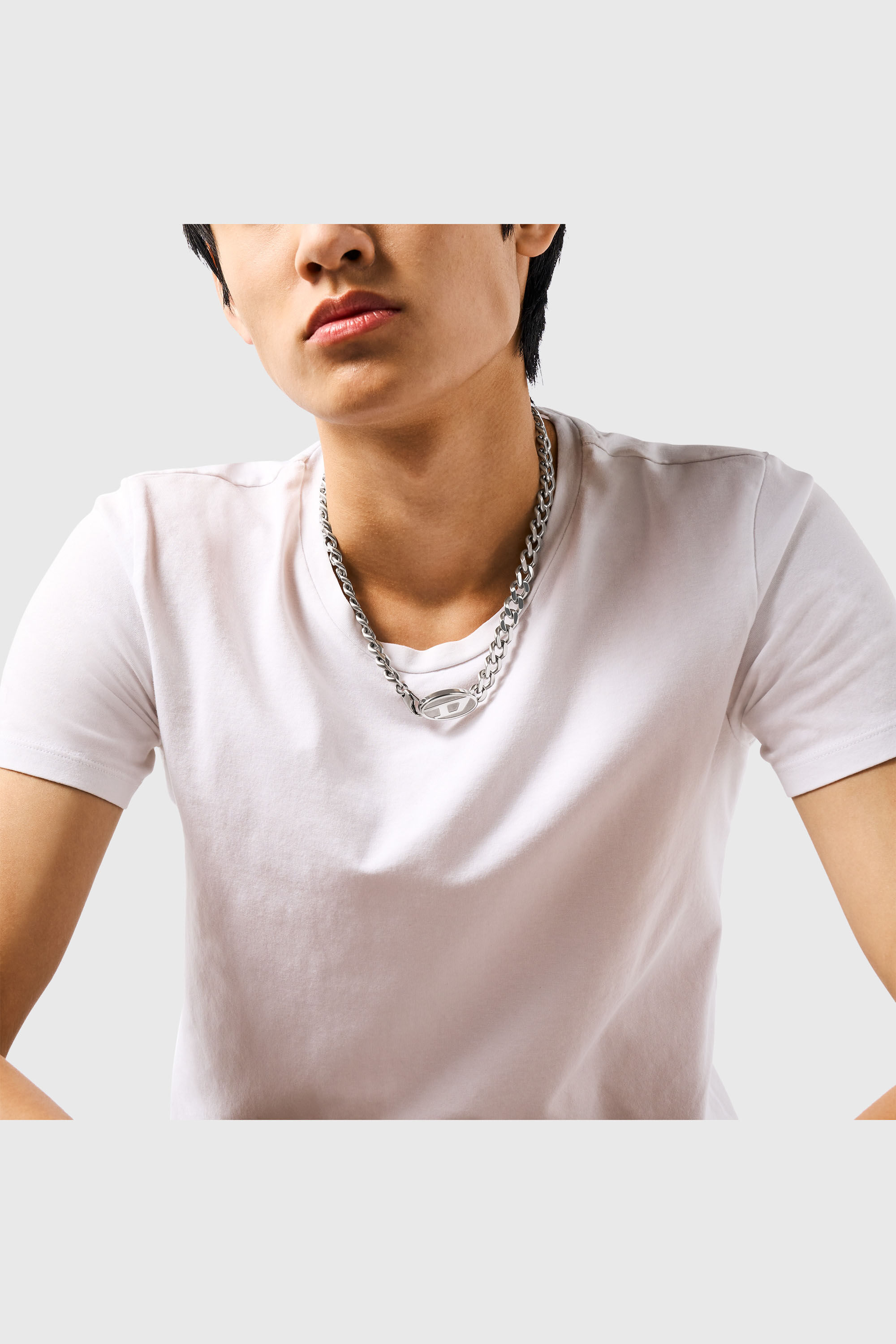 Diesel - DX1509, Unisex's Stainless steel chain necklace in Silver - 4