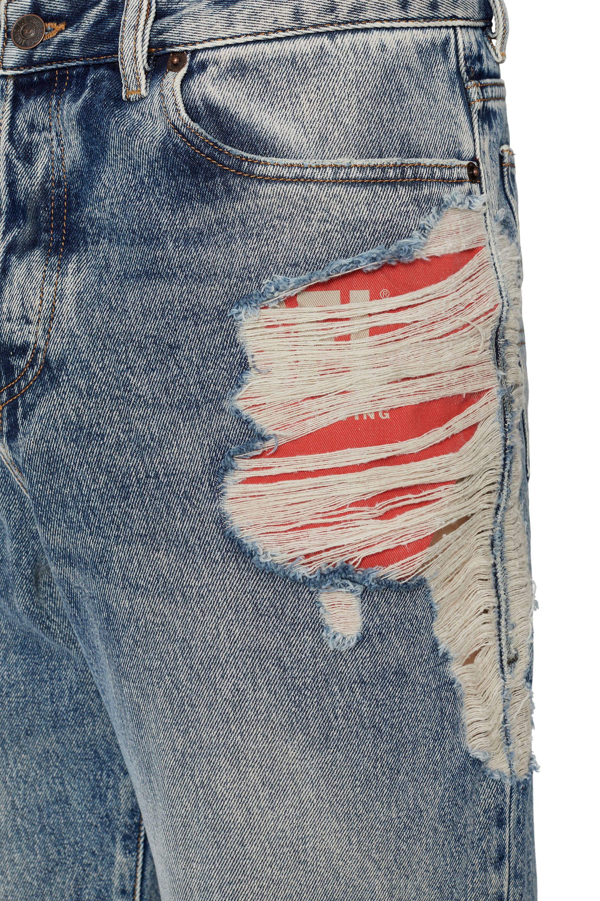 Diesel - Straight Jeans 1955 D-Rekiv 09E10, Male's Straight Jeans - 1955 D-Rekiv in Medium Blue - 6