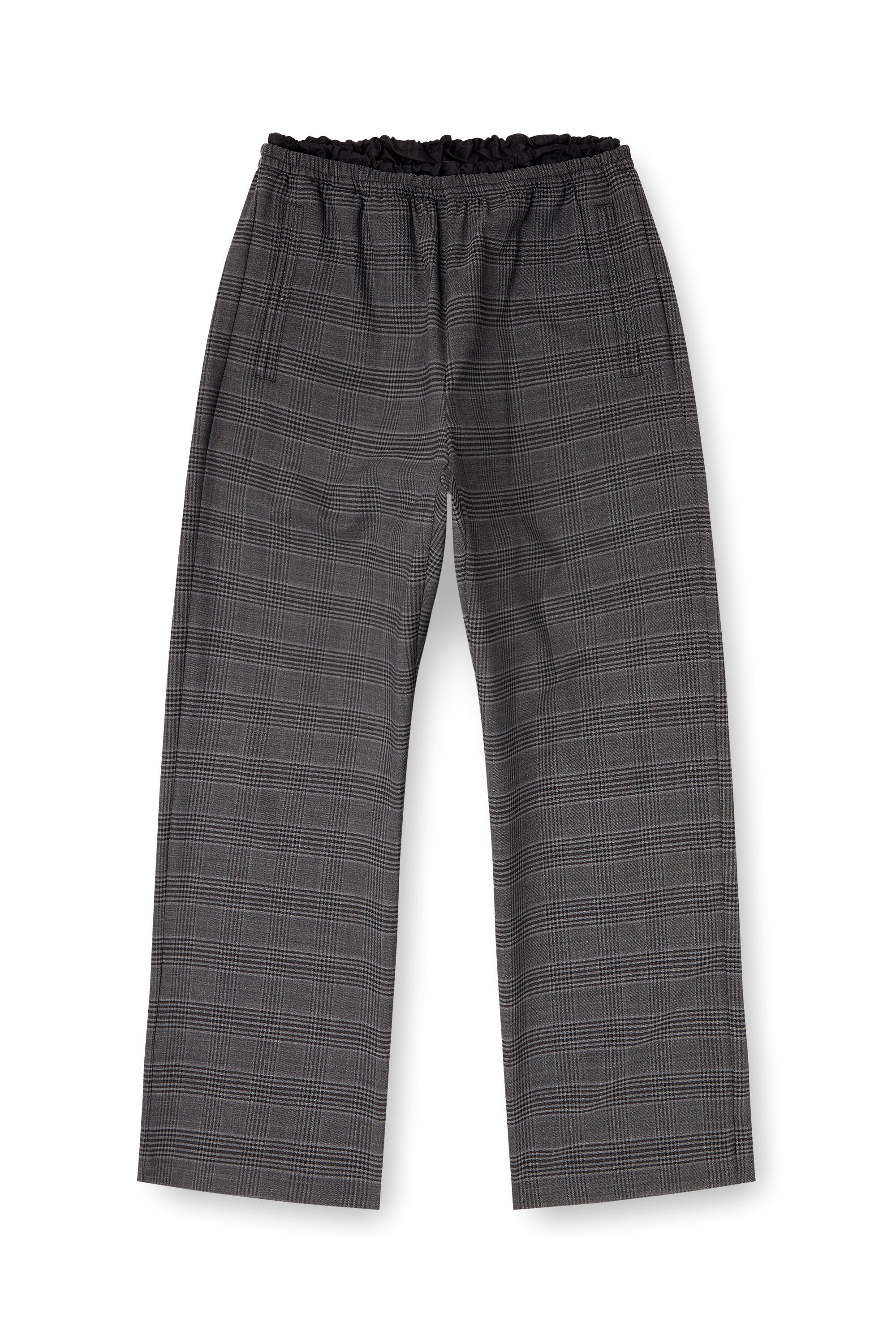 Diesel - P-TILSON, Male's Wool pants with a drawstring waist in Black/Grey - 2