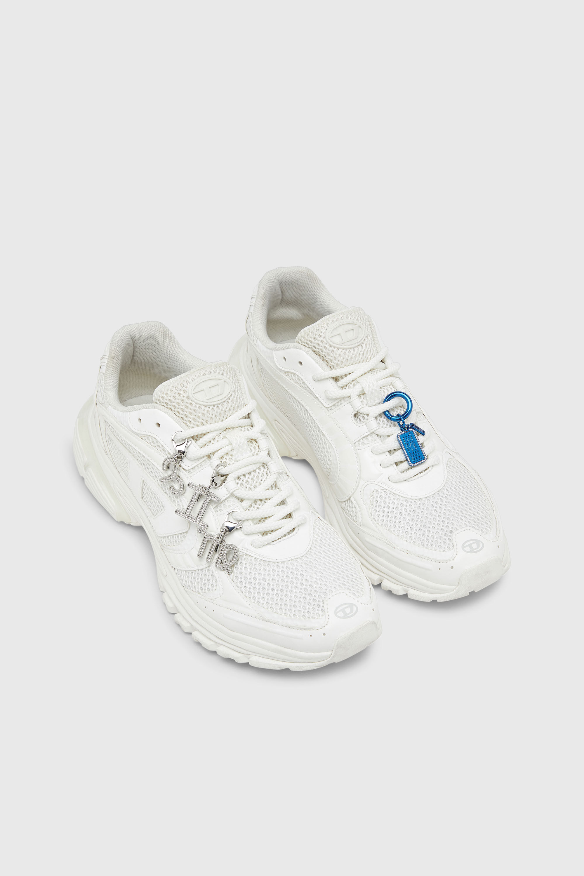 Men's S-Pro-V-Dense-Mesh sneakers with Oval D logo | White | Diesel US