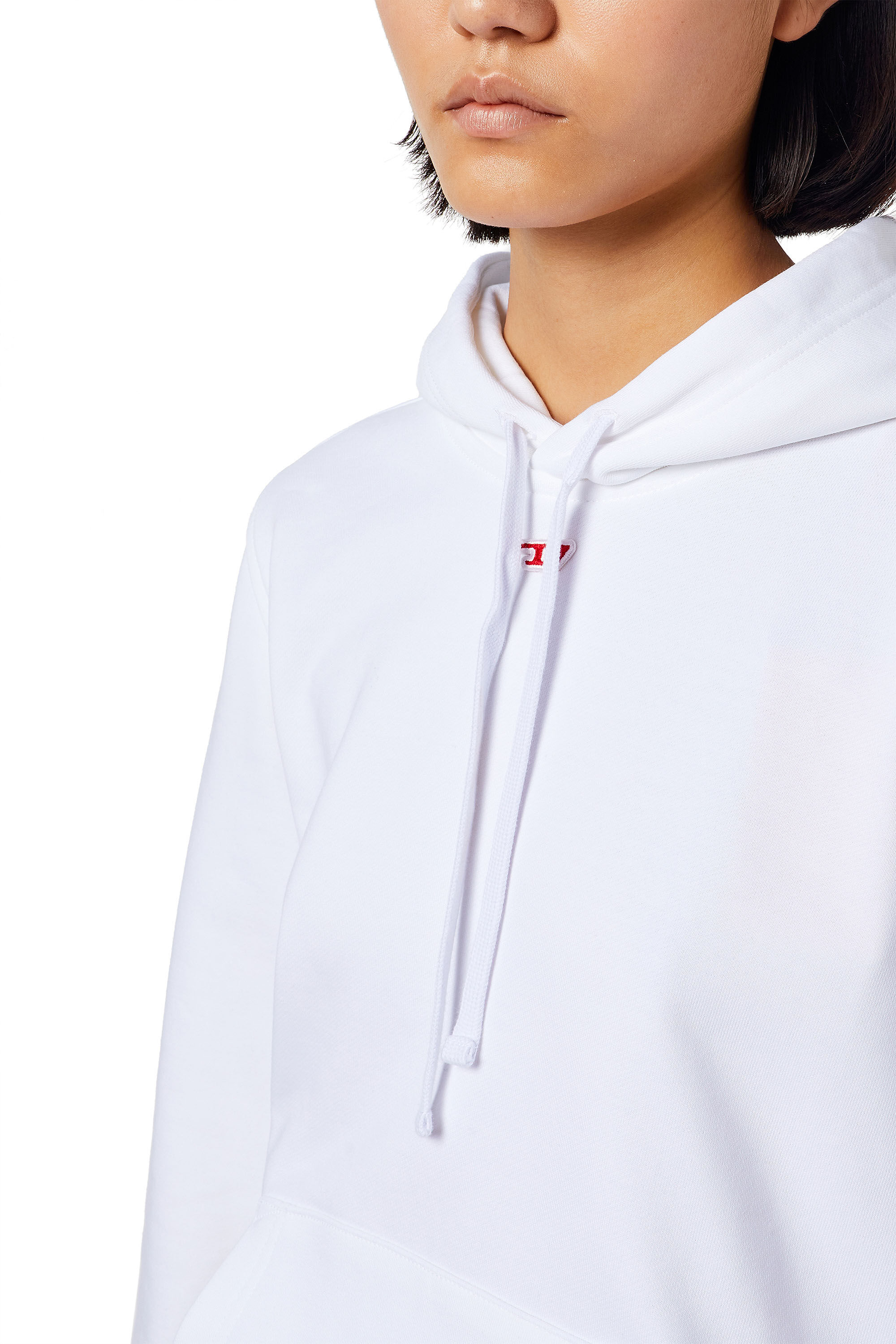 Diesel - S-GINN-HOOD-D, Woman's Hoodie with D logo in White - 6