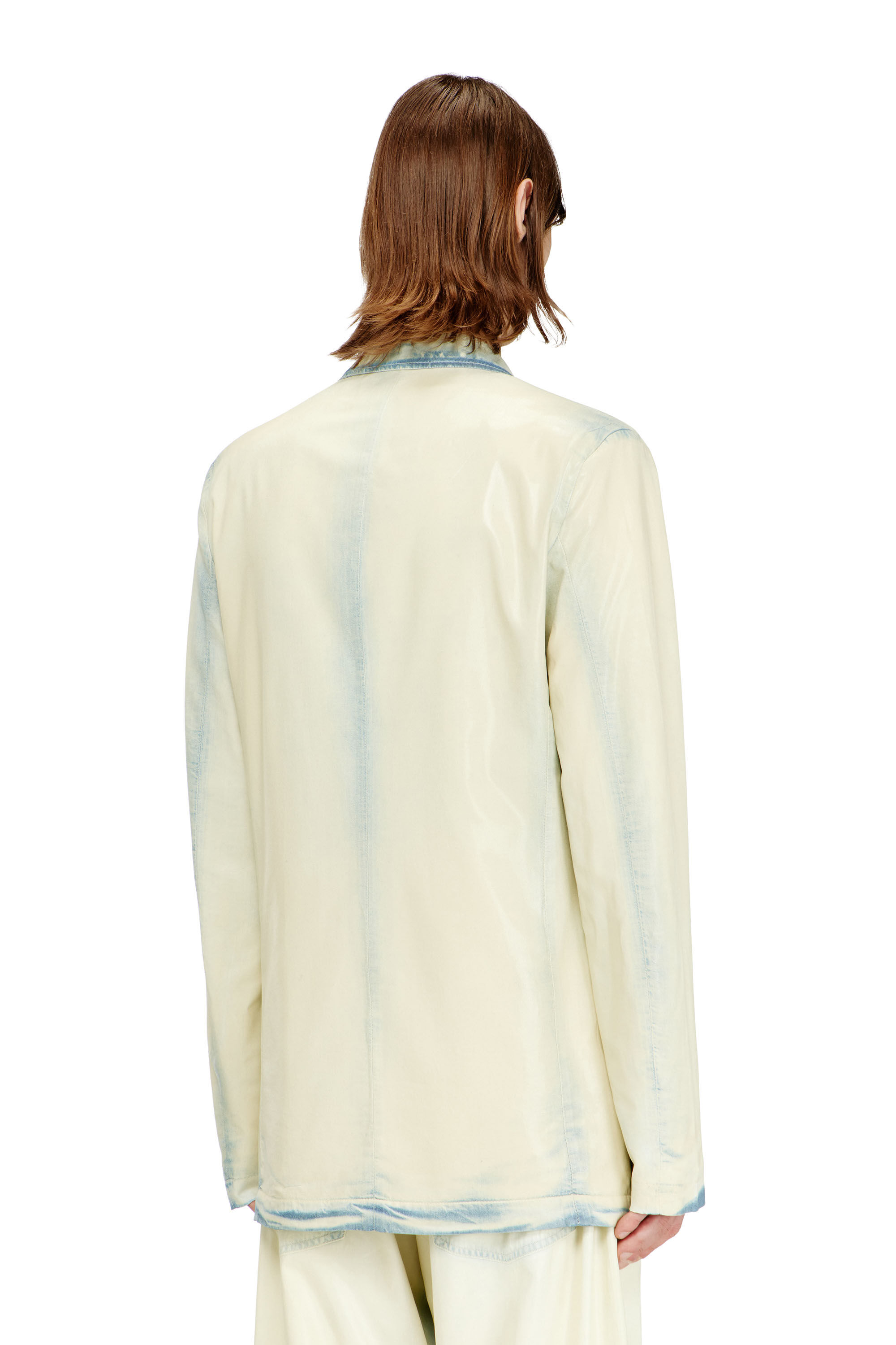 Men's Blazer in fluid X-Ray bleach denim | Blue | Diesel