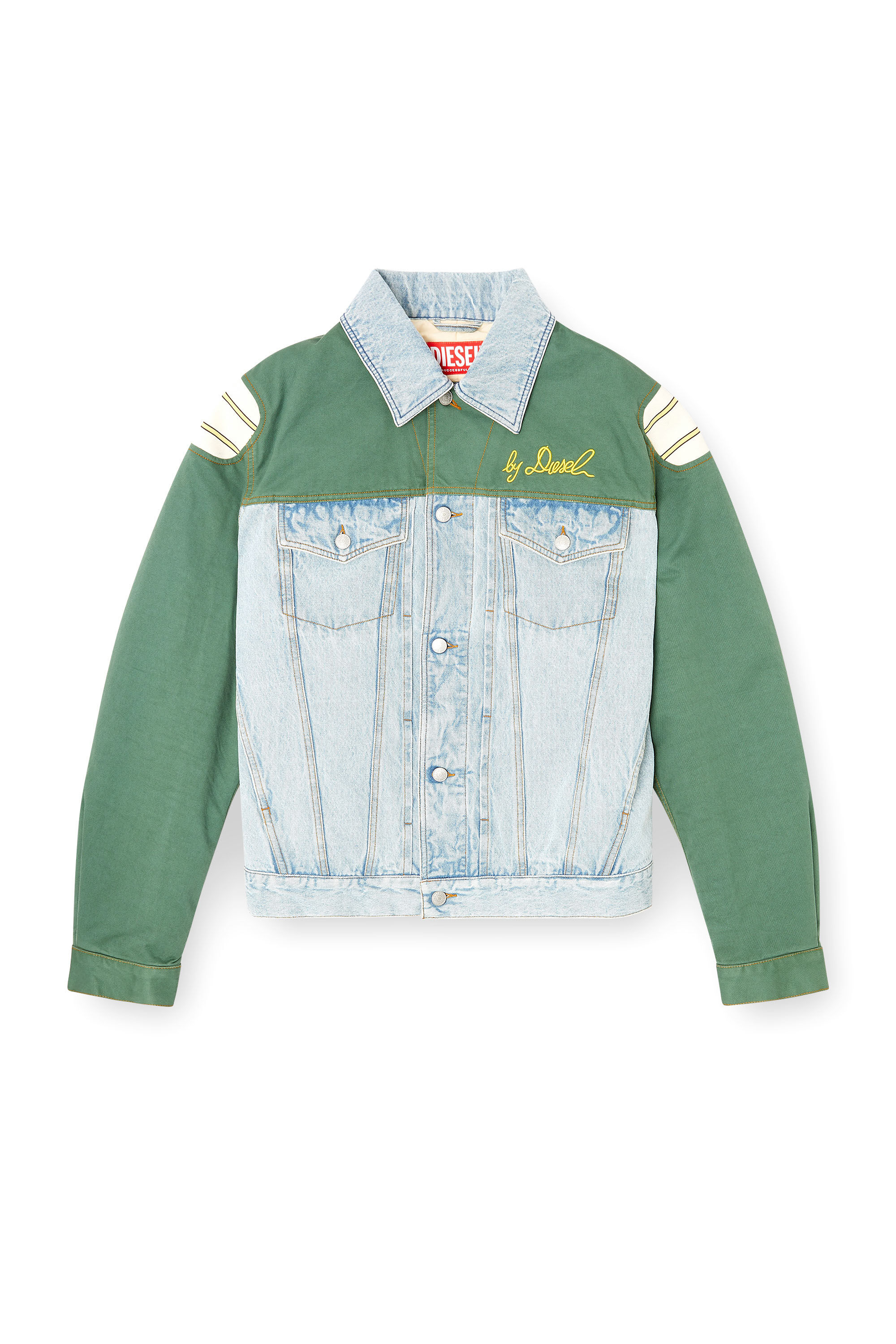 Women's Denim jacket with cotton insert | Multicolor | Diesel