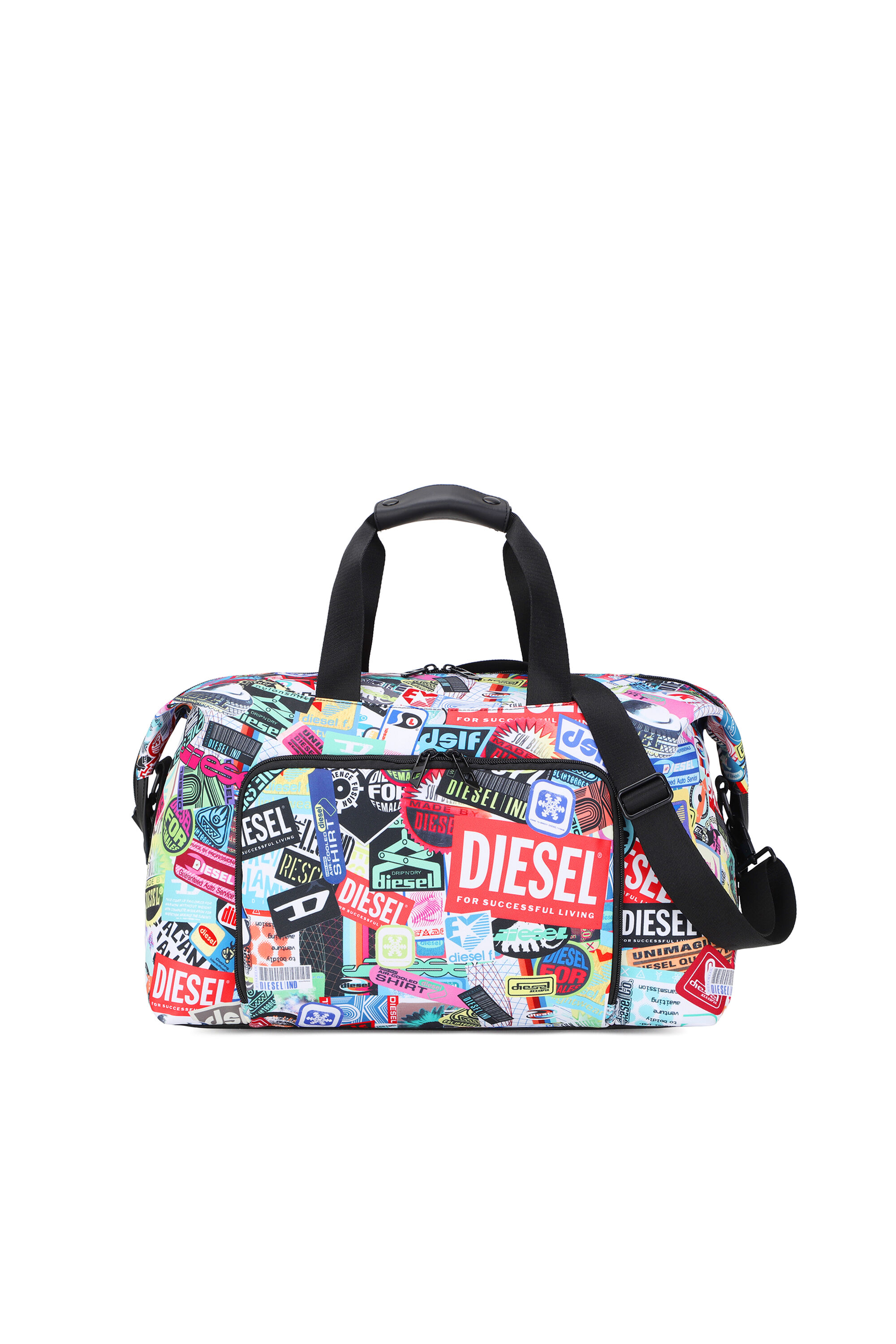 Diesel - DIESEL PC PRINTED DUFFLE-STICKERS- DSB00, Bolsa tipo duffle pr&aacute;ctica con adhesivos Unisex in Multicolor - 1