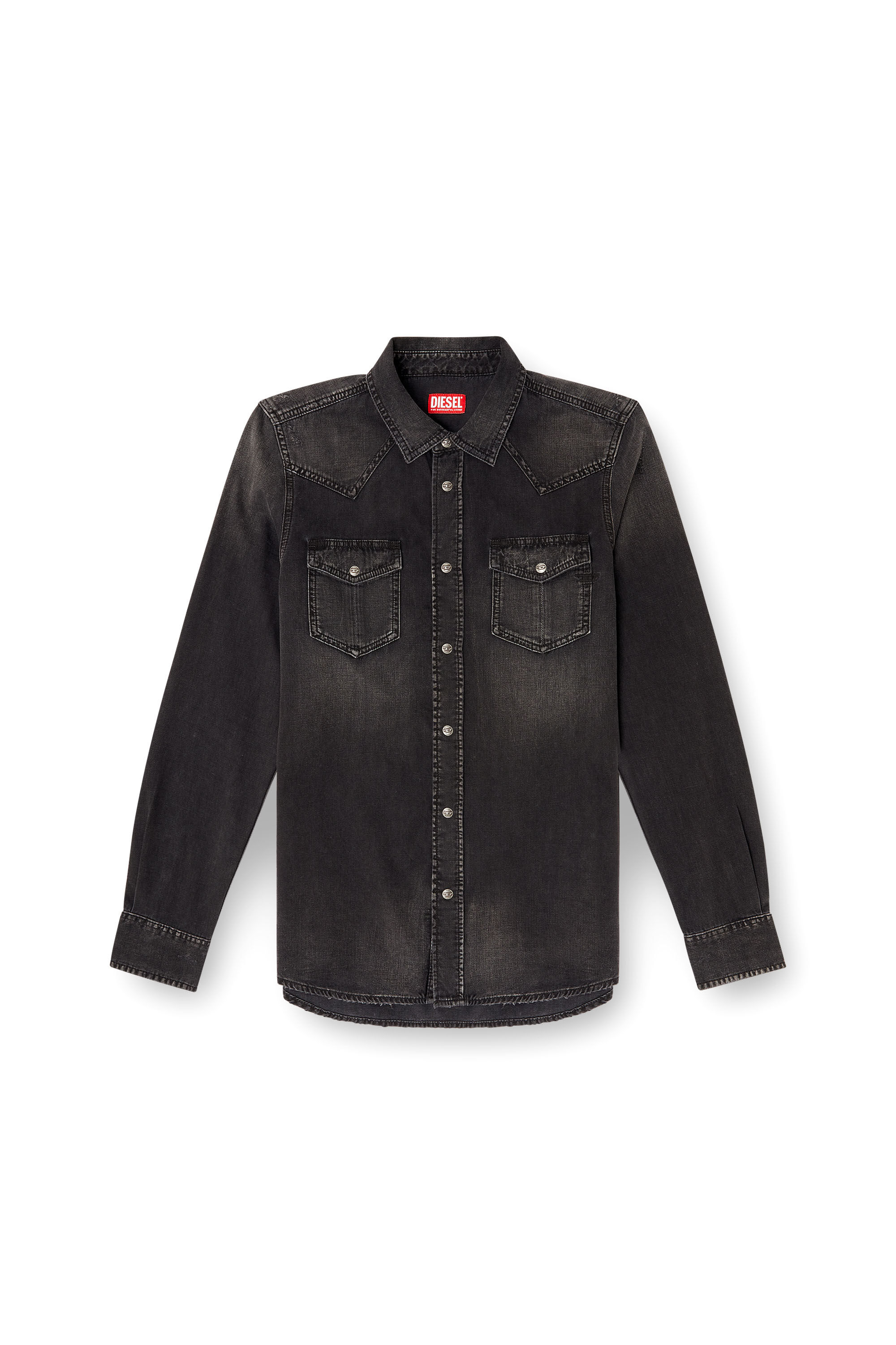 Diesel - D-VEGA, Sobrecamisa denim Hombre in Negro - 2