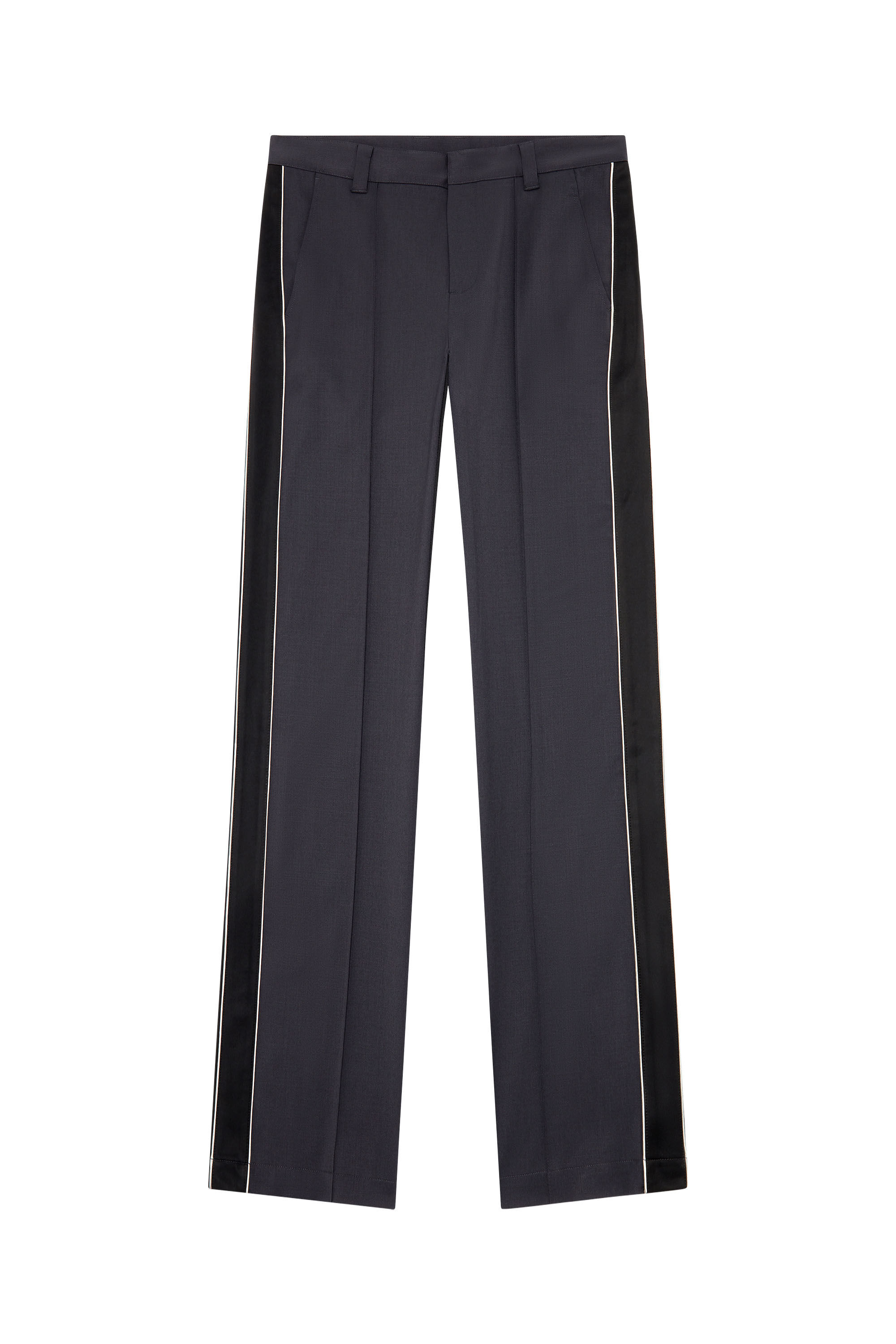 Diesel - P-DEVLIN, Male's Hybrid pants in cool wool and tech jersey in Black/Grey - 2
