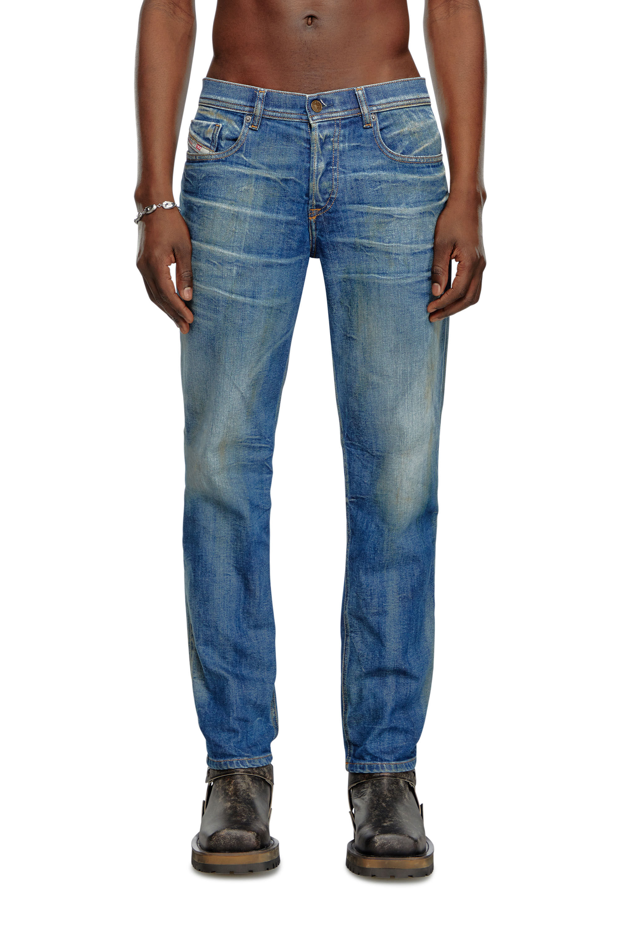Diesel - Regular Jeans 2023 D-Finitive 09J66 Homme, Bleu moyen - Image 3