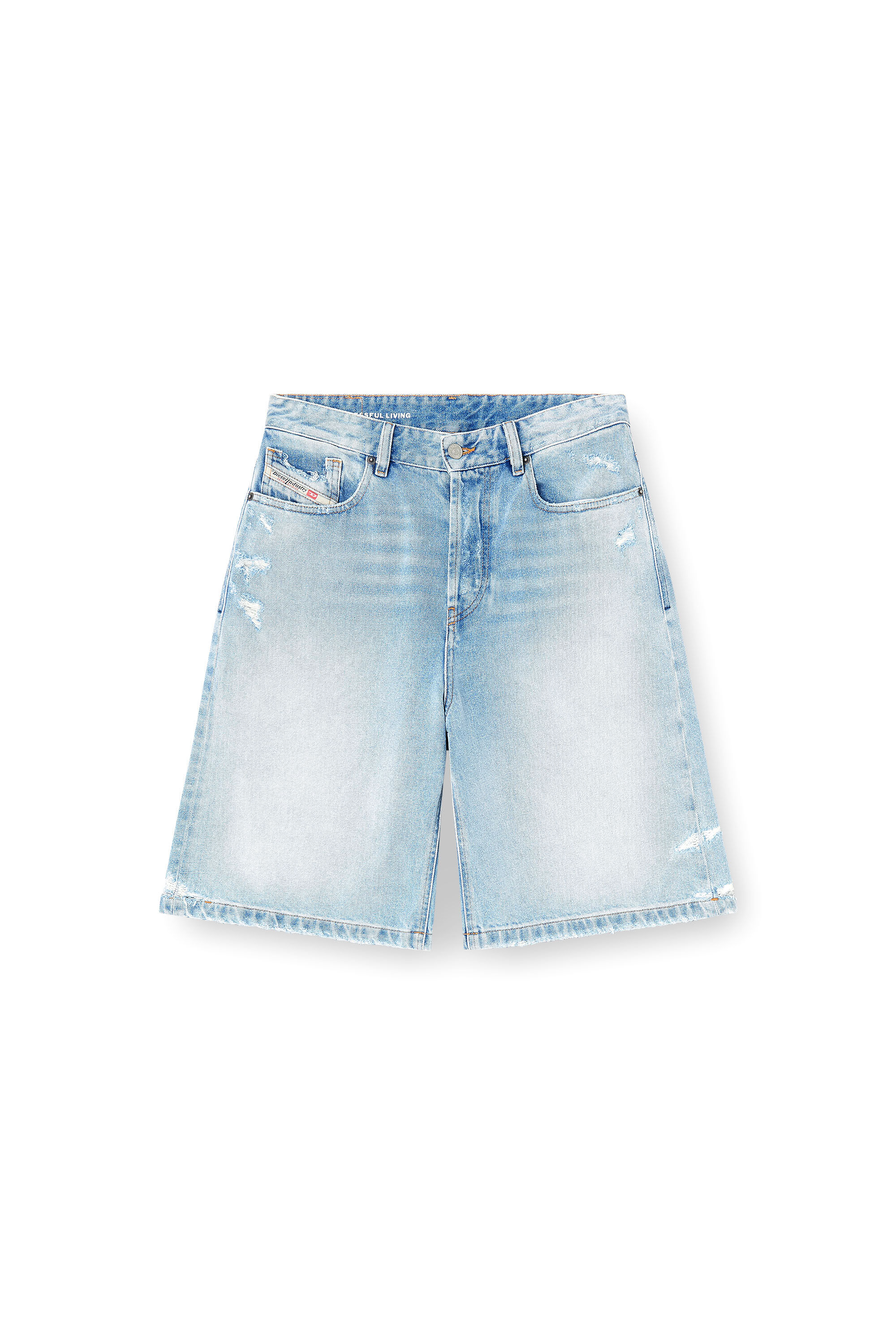 Women's Shorts in destroyed denim | Blue | Diesel