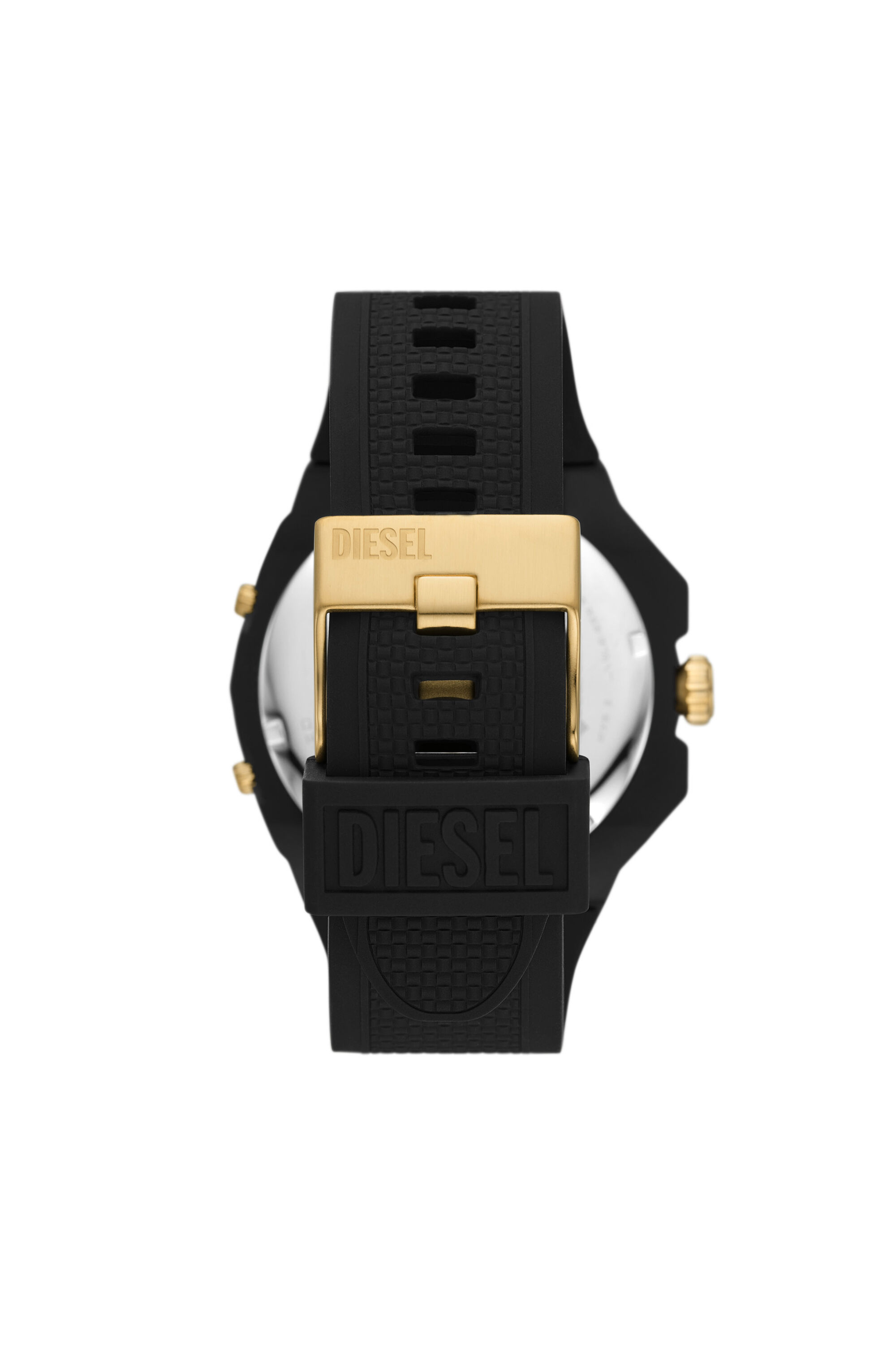 Diesel - DZ1987, Male's Framed three-hand black silicone watch in Black - 2